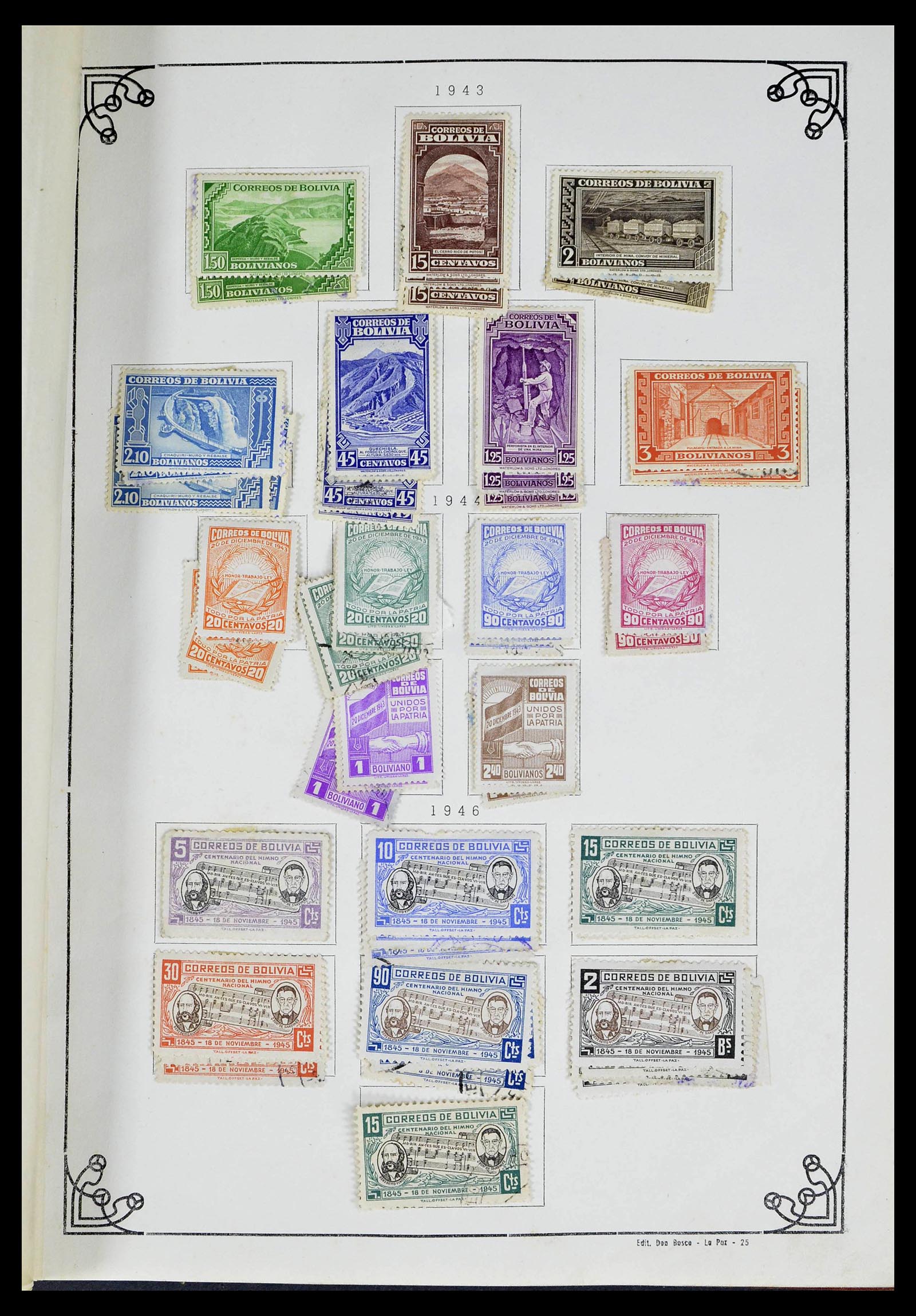 39224 0031 - Stamp collection 39224 Bolivia 1849-1955.