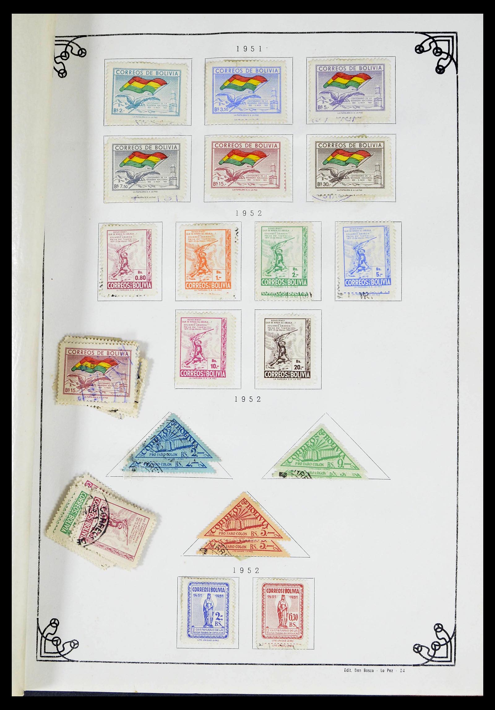 39224 0037 - Stamp collection 39224 Bolivia 1849-1955.