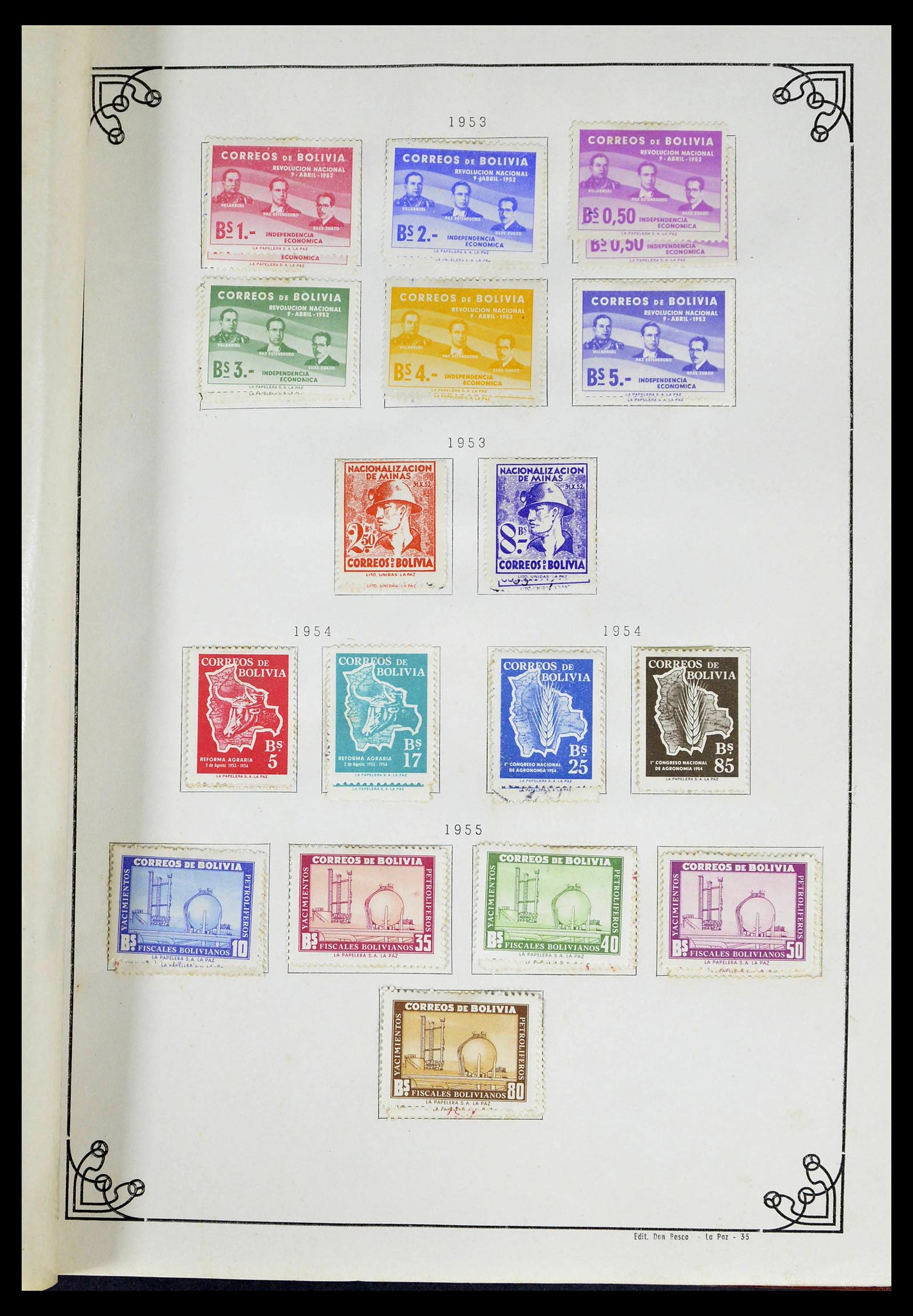 39224 0038 - Stamp collection 39224 Bolivia 1849-1955.