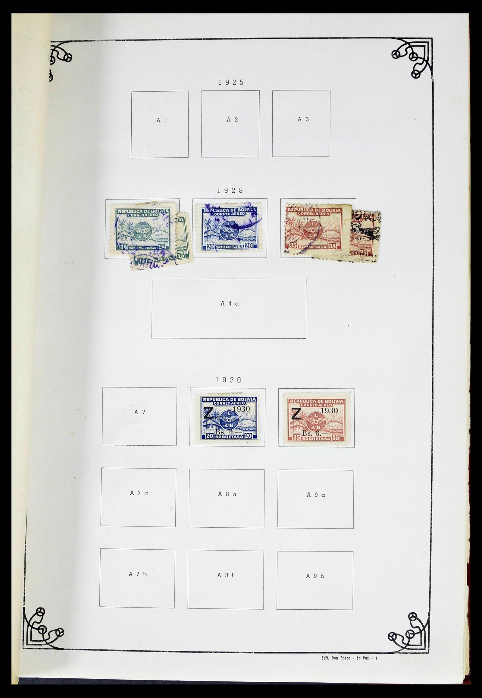 39224 0040 - Stamp collection 39224 Bolivia 1849-1955.