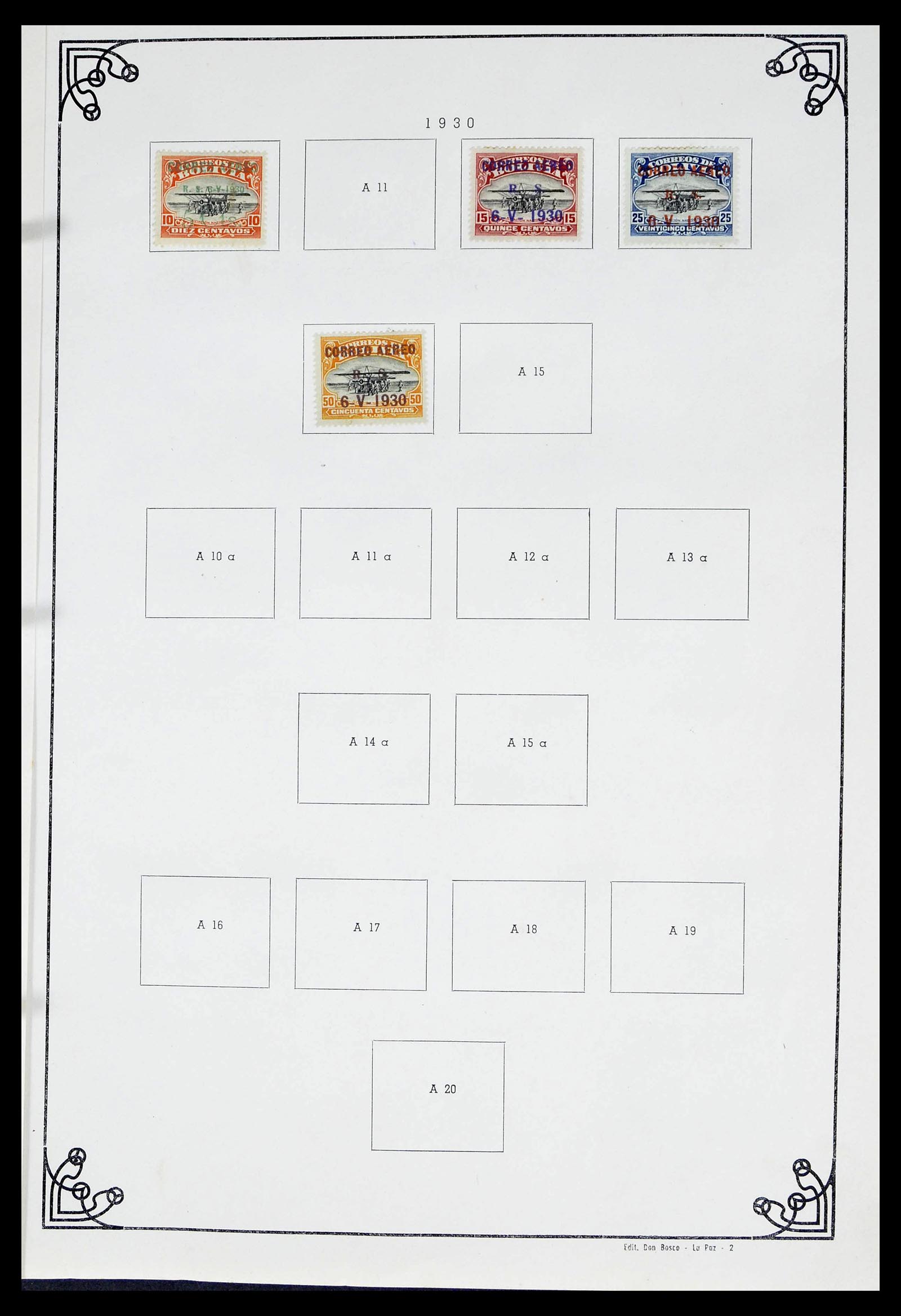 39224 0041 - Postzegelverzameling 39224 Bolivia 1849-1955.