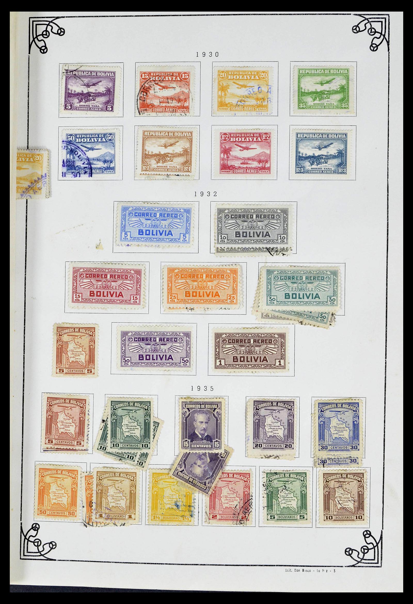 39224 0043 - Postzegelverzameling 39224 Bolivia 1849-1955.