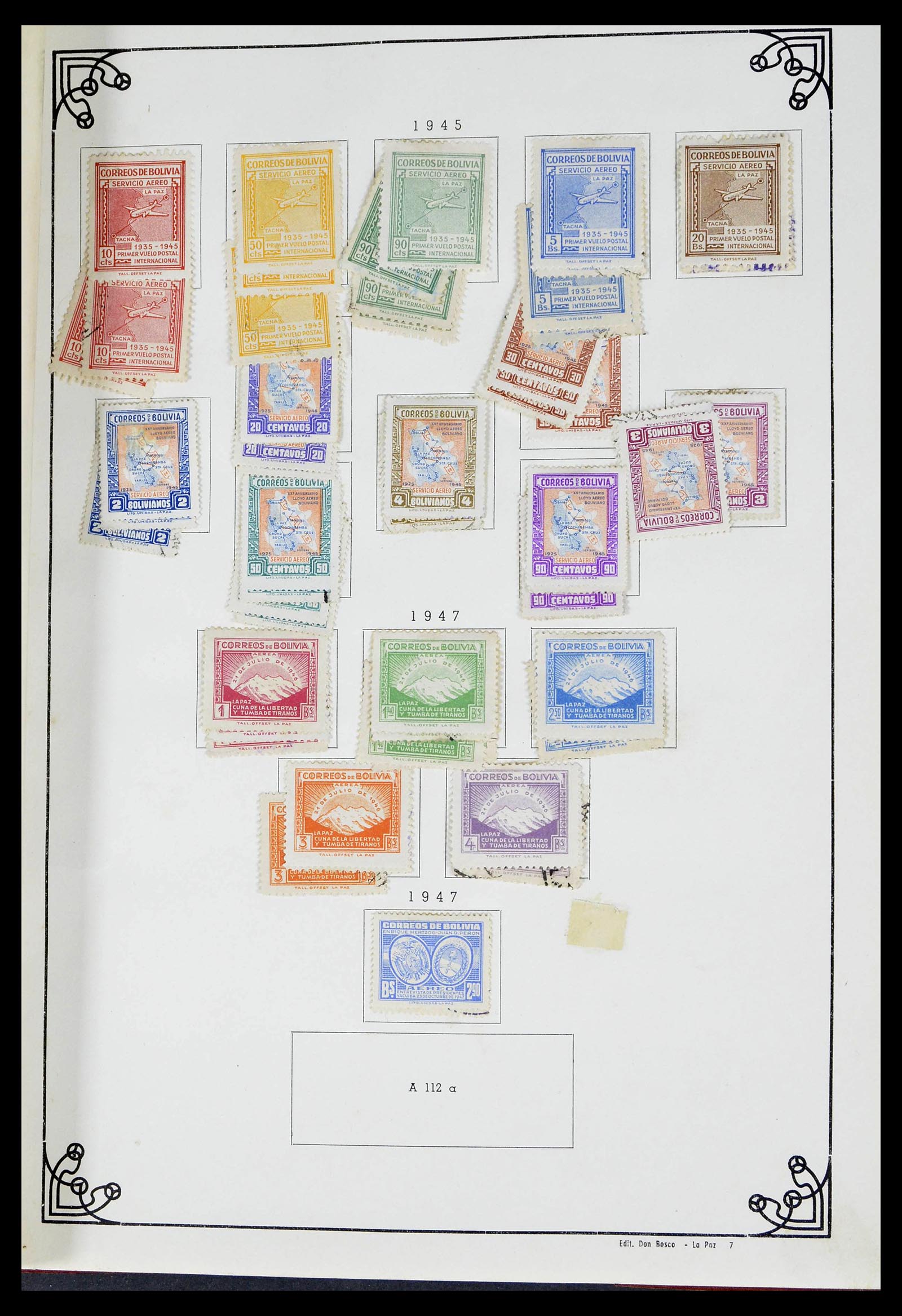 39224 0050 - Postzegelverzameling 39224 Bolivia 1849-1955.