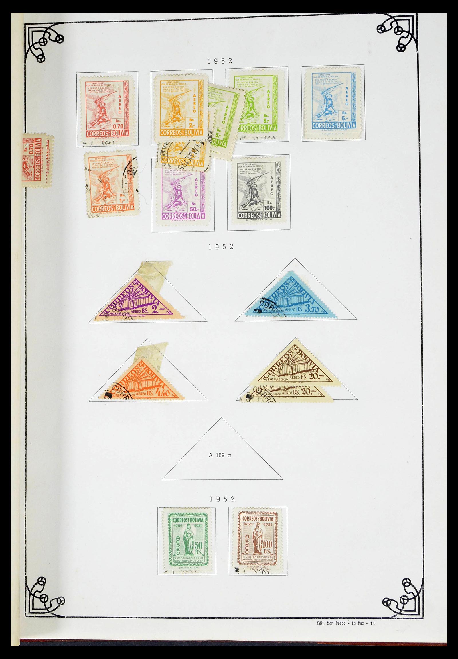 39224 0056 - Postzegelverzameling 39224 Bolivia 1849-1955.