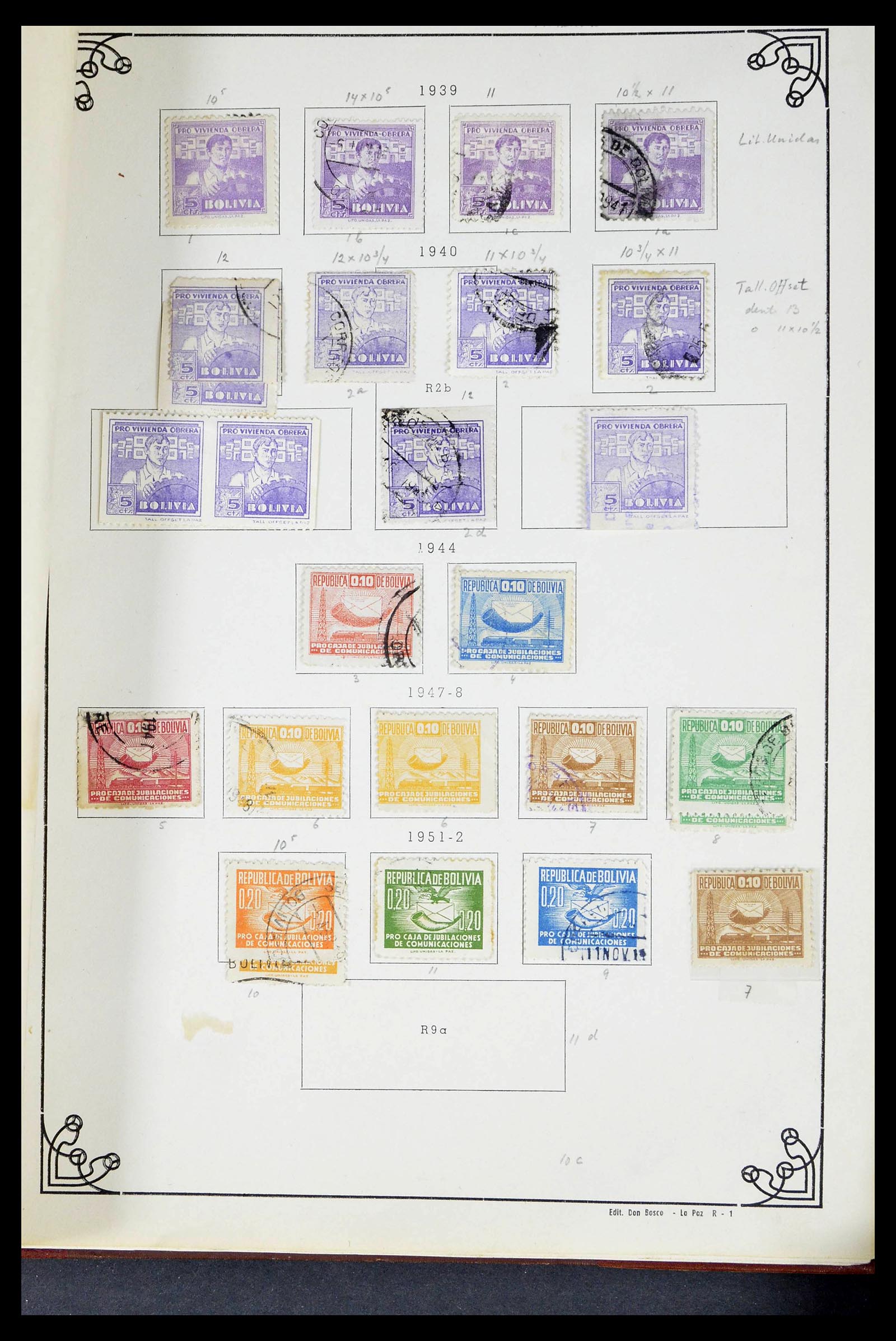 39224 0060 - Stamp collection 39224 Bolivia 1849-1955.