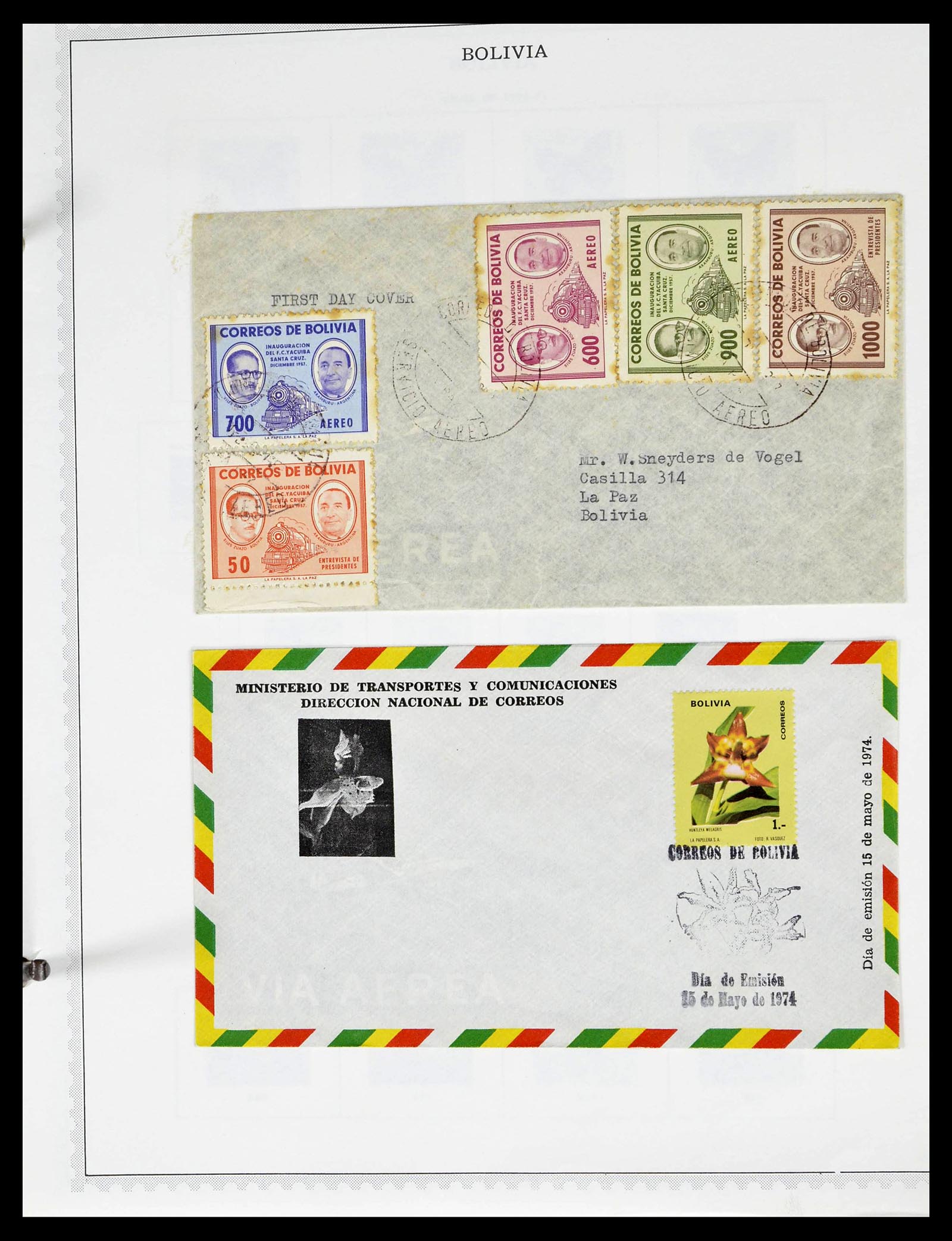 39224 0127 - Stamp collection 39224 Bolivia 1849-1955.