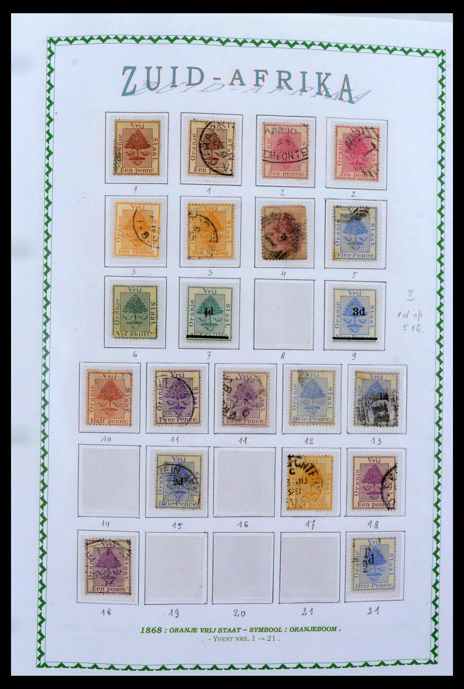 39226 0008 - Postzegelverzameling 39226 Zuid Afrika en Staten 1853-2000.
