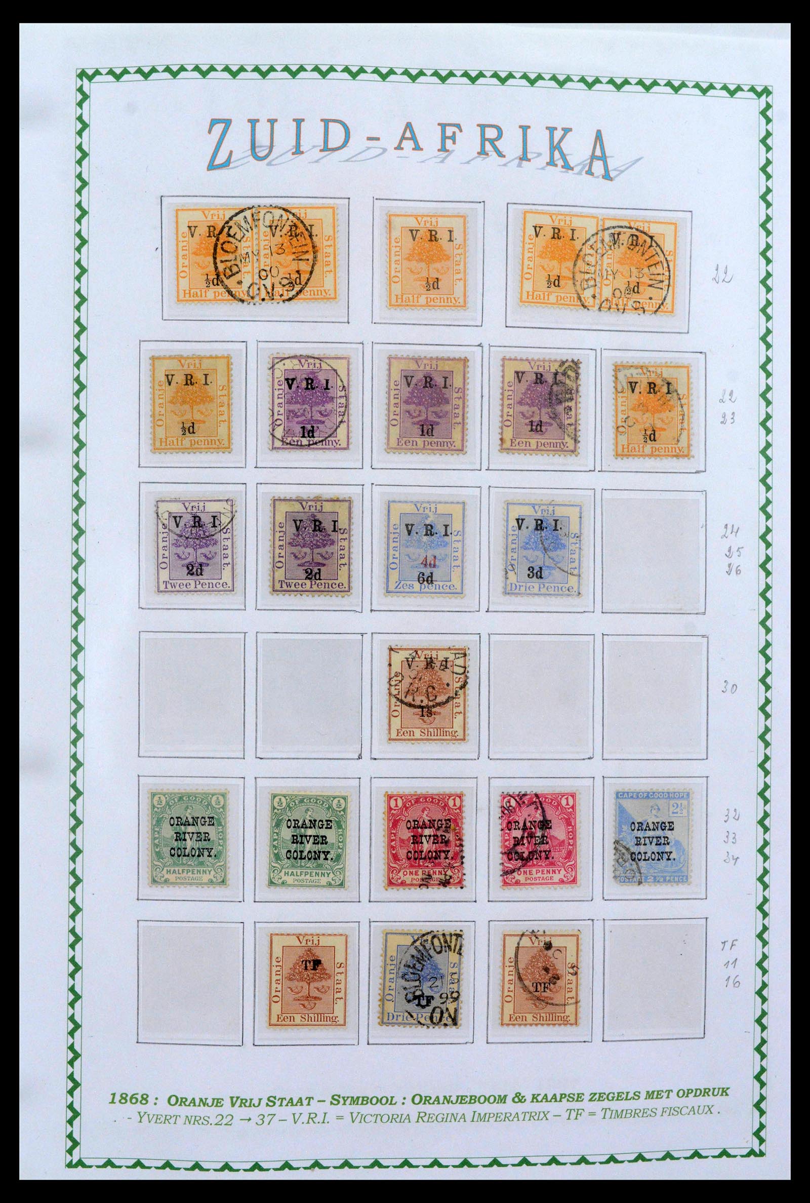 39226 0009 - Postzegelverzameling 39226 Zuid Afrika en Staten 1853-2000.