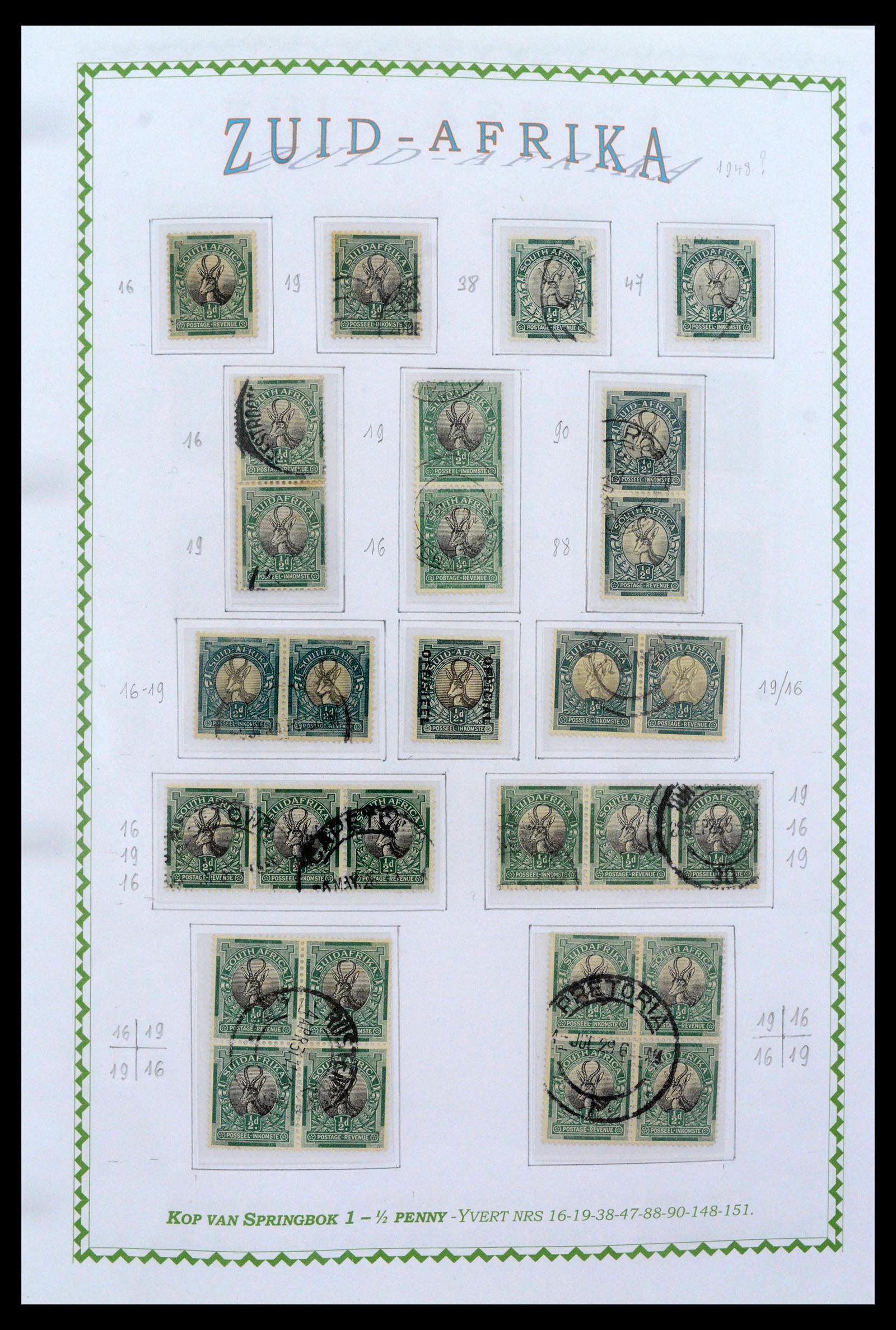 39226 0014 - Postzegelverzameling 39226 Zuid Afrika en Staten 1853-2000.