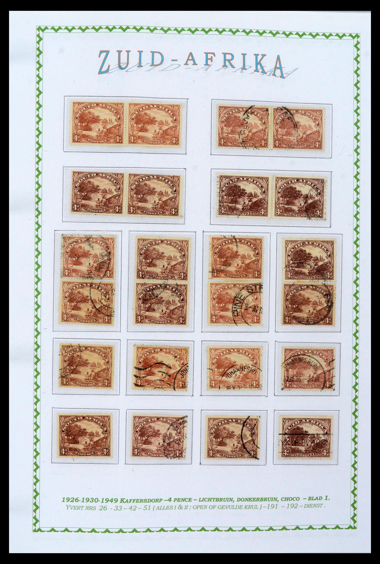 39226 0028 - Postzegelverzameling 39226 Zuid Afrika en Staten 1853-2000.