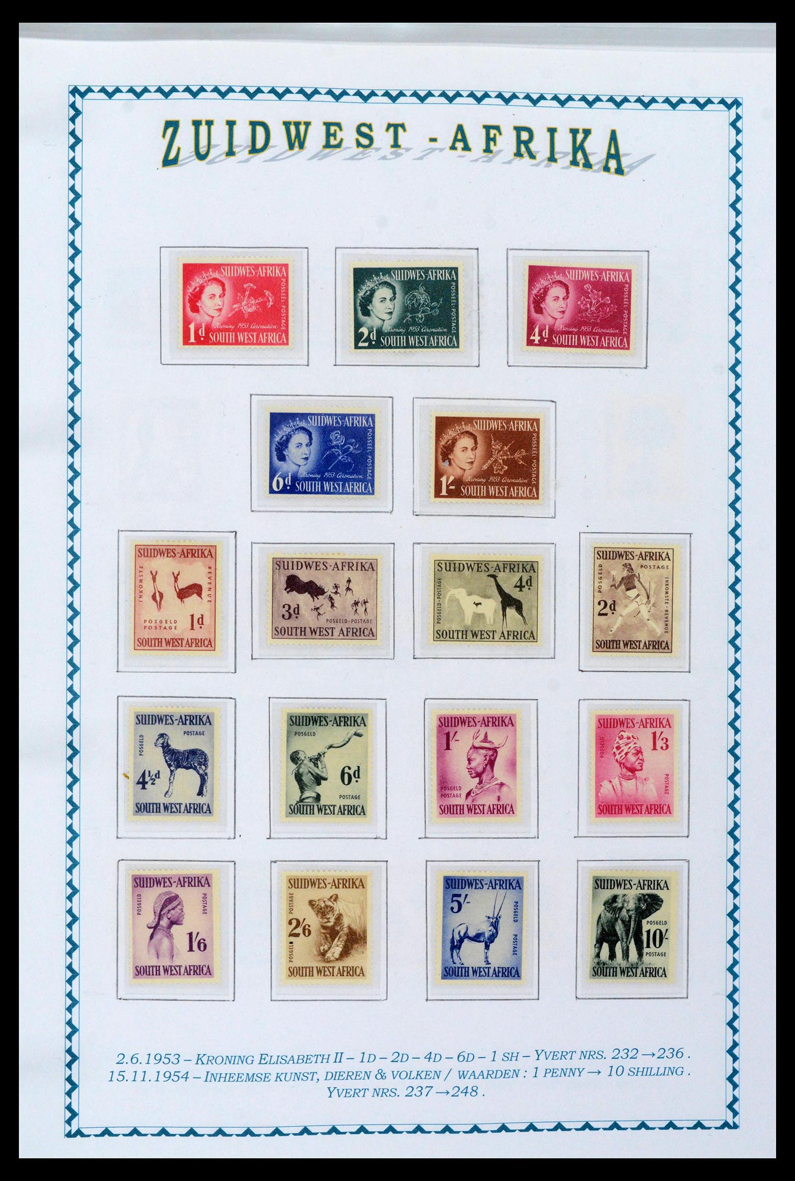 39226 0040 - Postzegelverzameling 39226 Zuid Afrika en Staten 1853-2000.