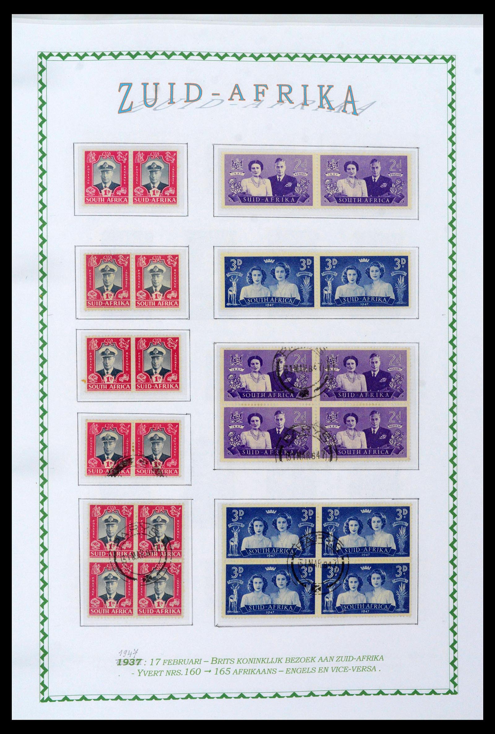 39226 0044 - Postzegelverzameling 39226 Zuid Afrika en Staten 1853-2000.