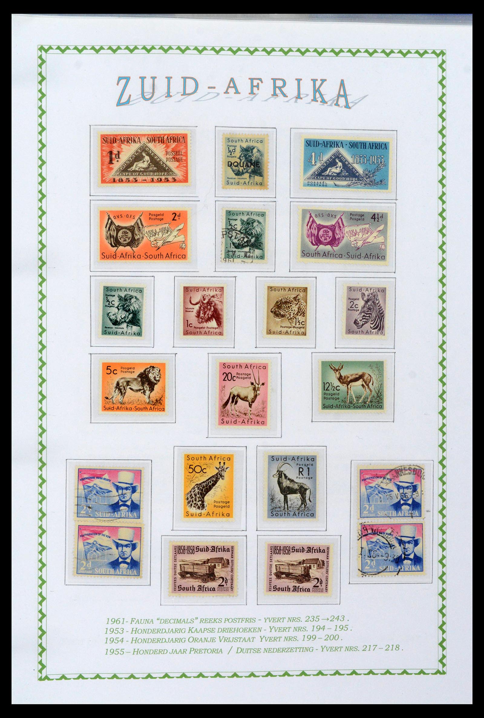 39226 0046 - Postzegelverzameling 39226 Zuid Afrika en Staten 1853-2000.