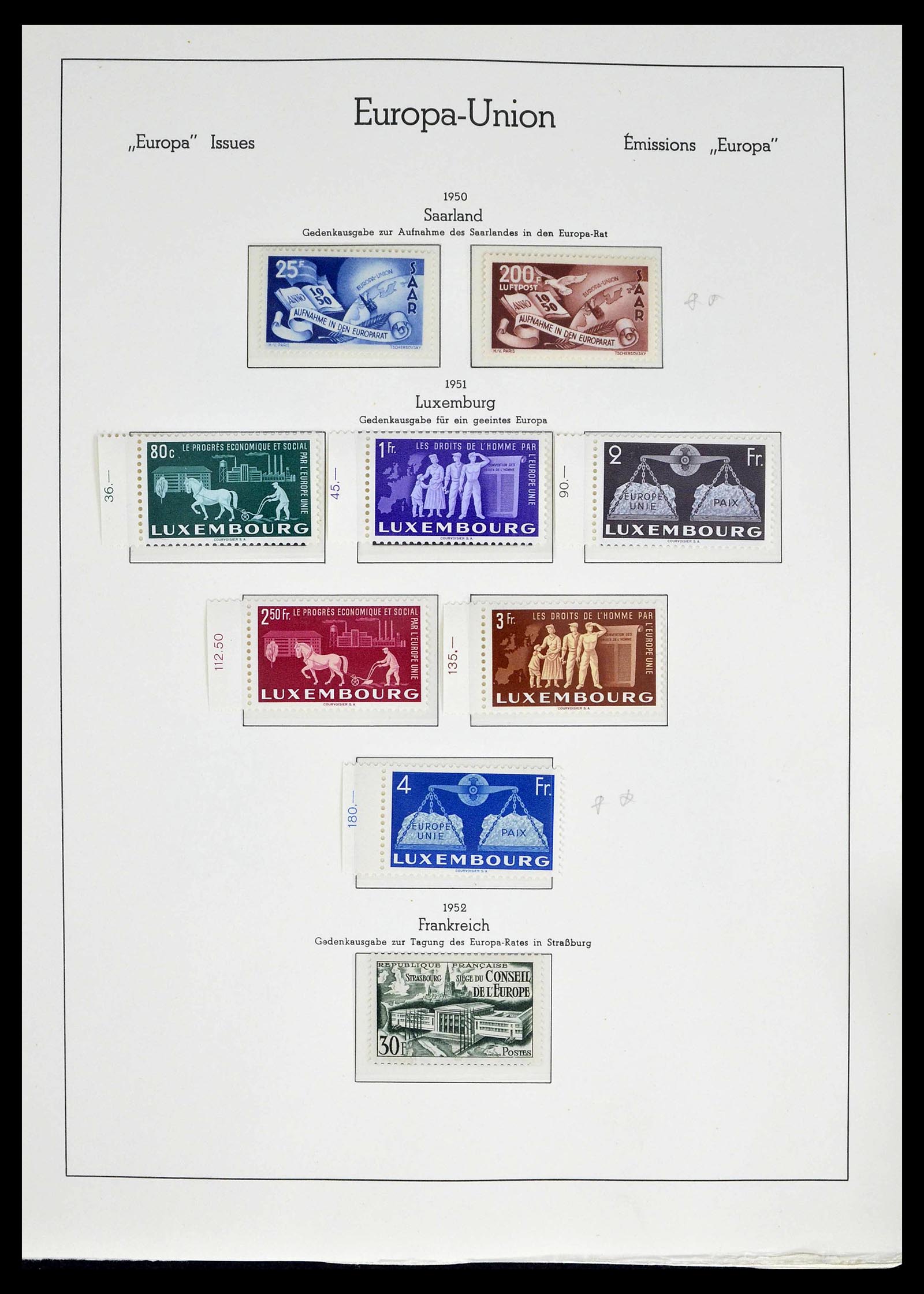 39227 0002 - Postzegelverzameling 39227 Europa CEPT voor- en meelopers 1949-1985.