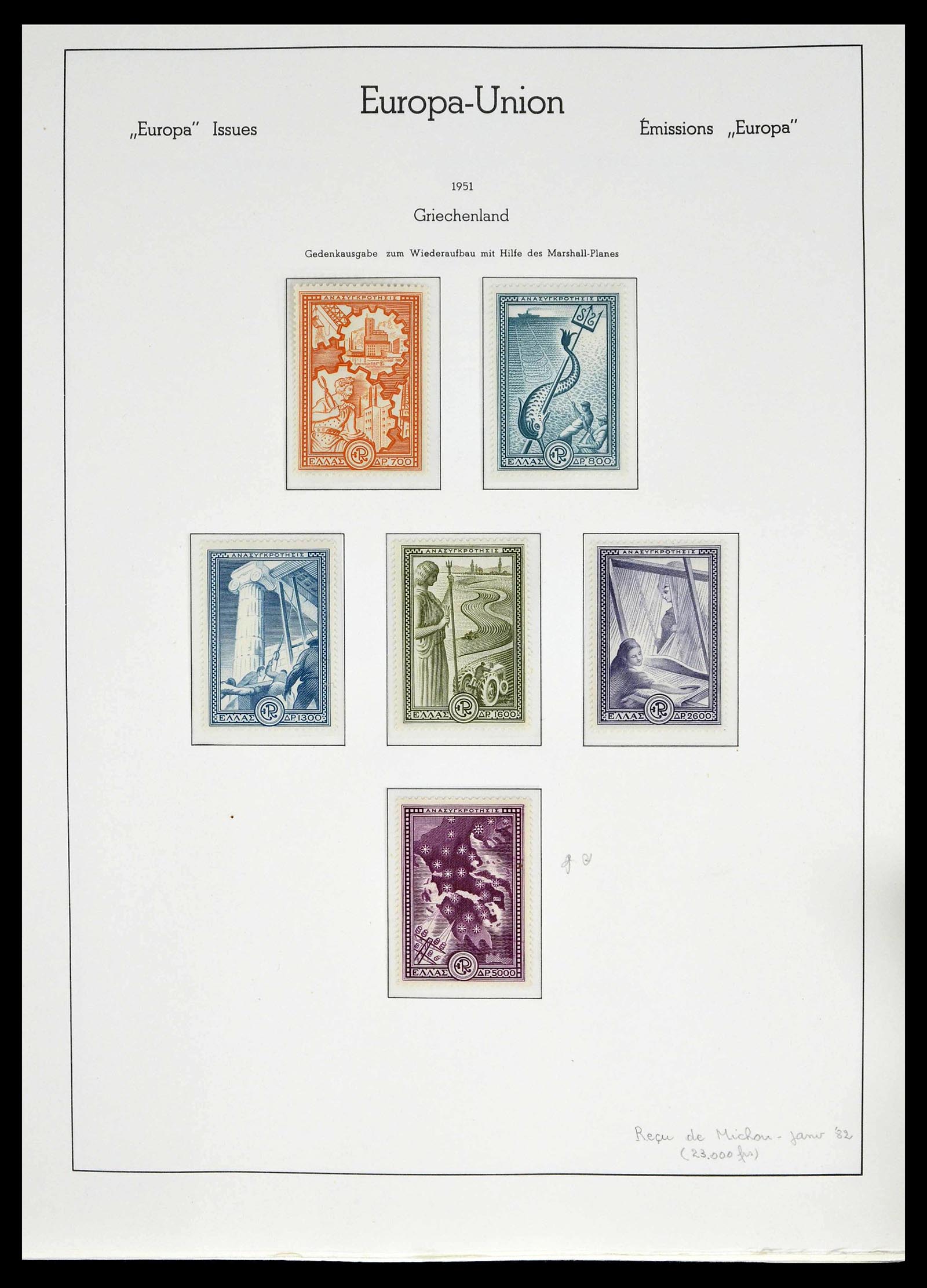 39227 0005 - Postzegelverzameling 39227 Europa CEPT voor- en meelopers 1949-1985.