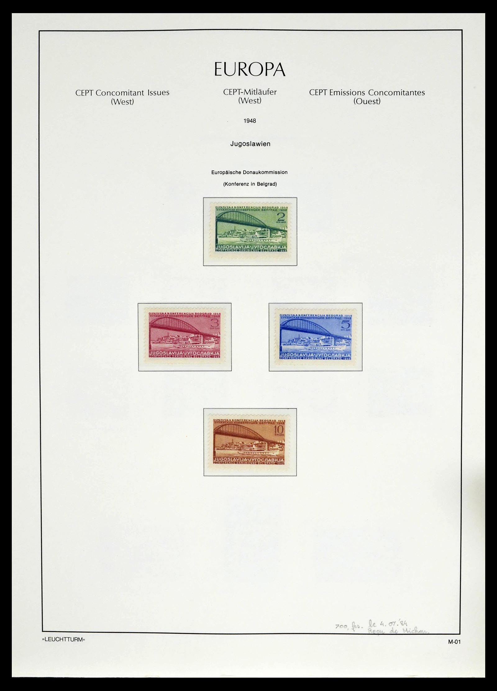 39227 0006 - Postzegelverzameling 39227 Europa CEPT voor- en meelopers 1949-1985.