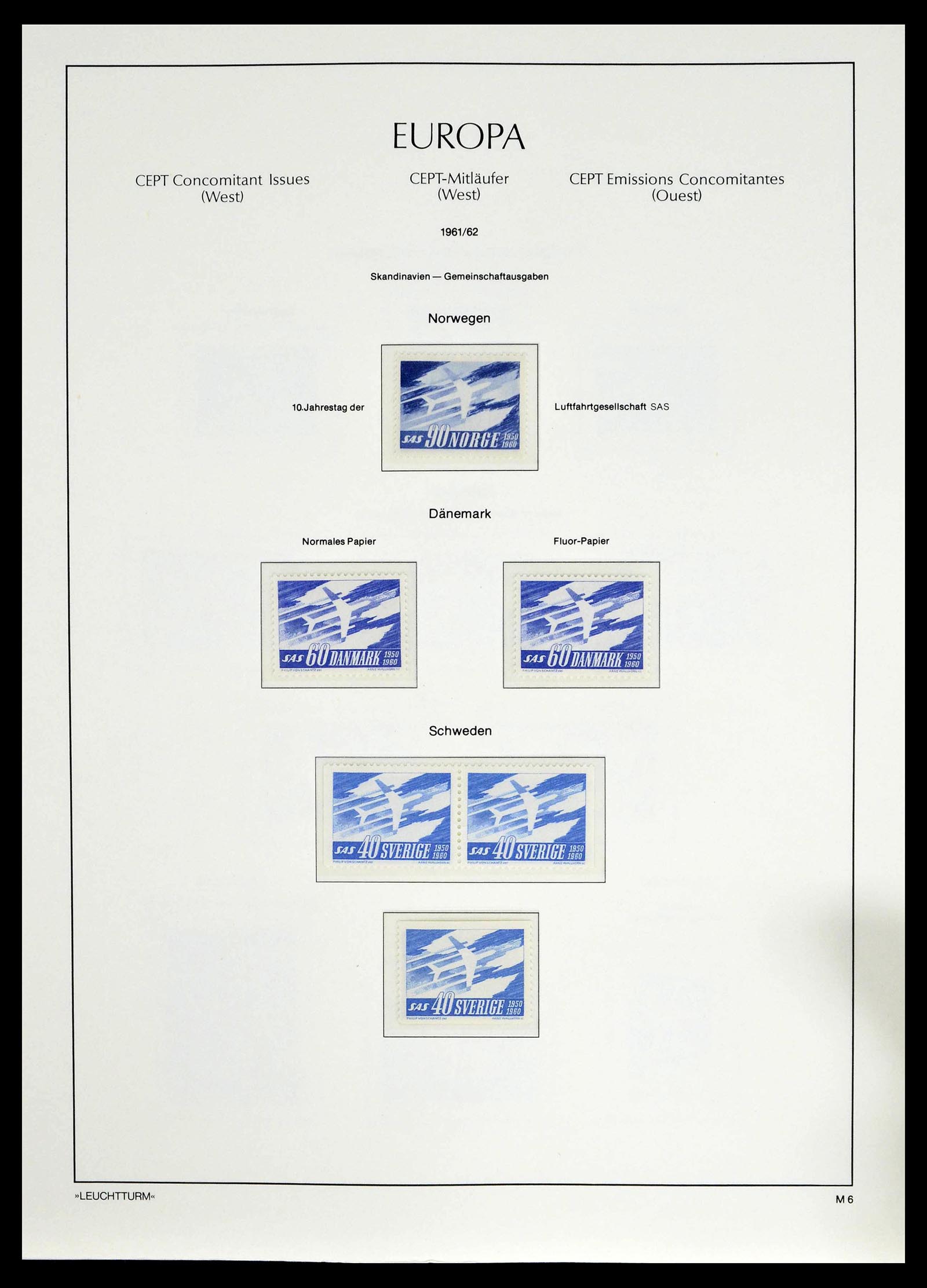 39227 0012 - Postzegelverzameling 39227 Europa CEPT voor- en meelopers 1949-1985.