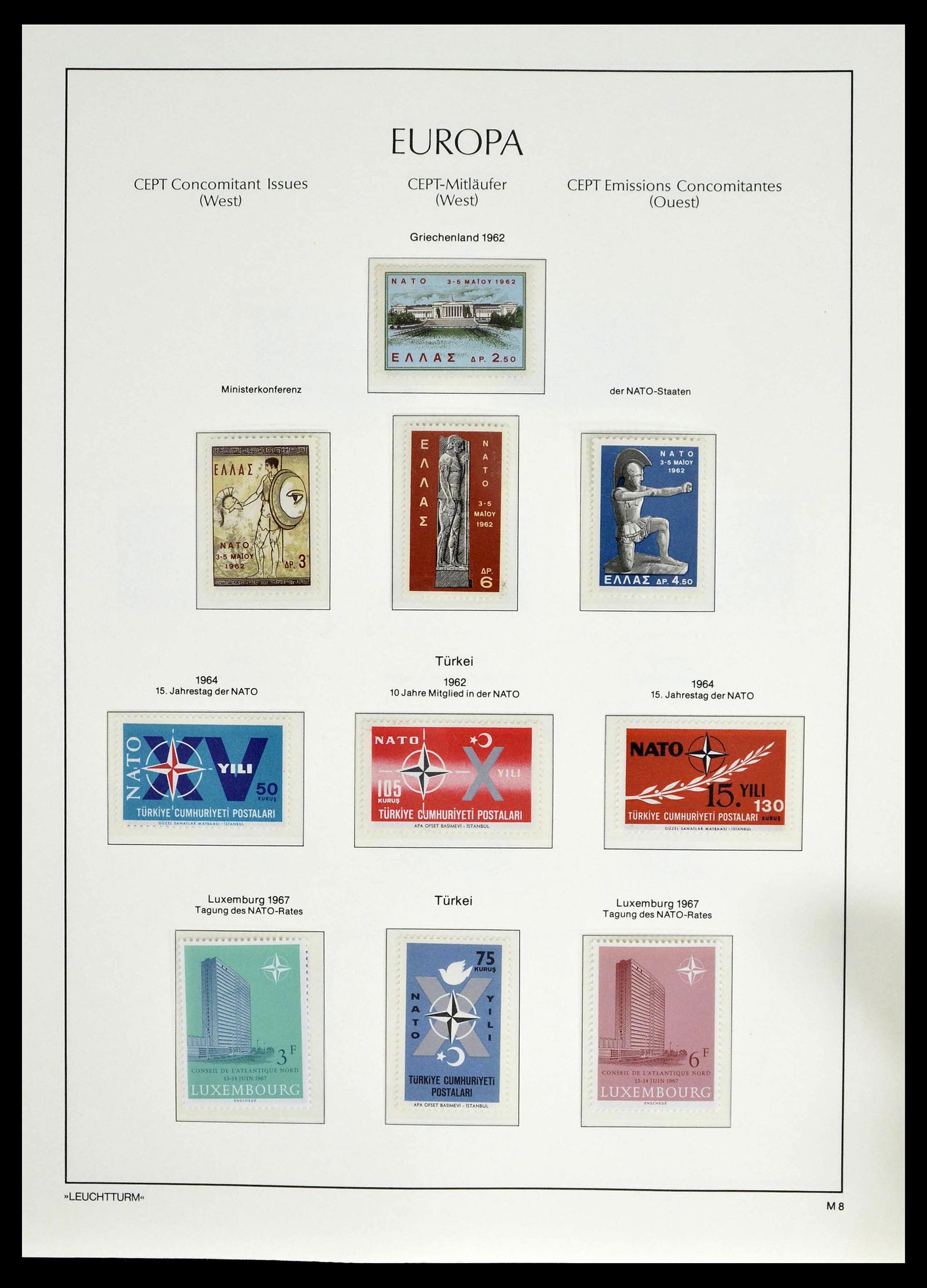 39227 0014 - Postzegelverzameling 39227 Europa CEPT voor- en meelopers 1949-1985.
