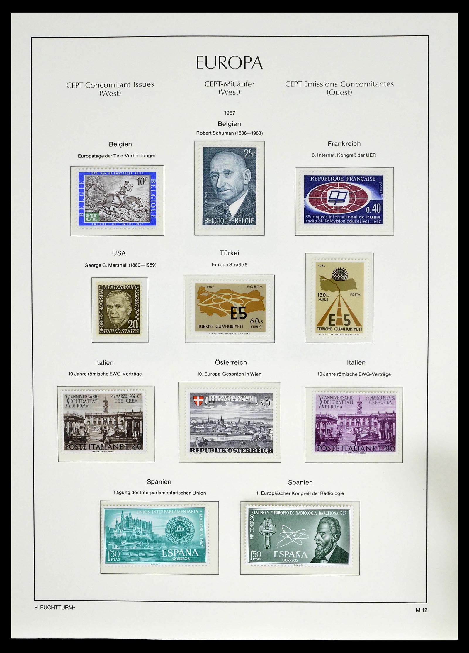 39227 0018 - Postzegelverzameling 39227 Europa CEPT voor- en meelopers 1949-1985.