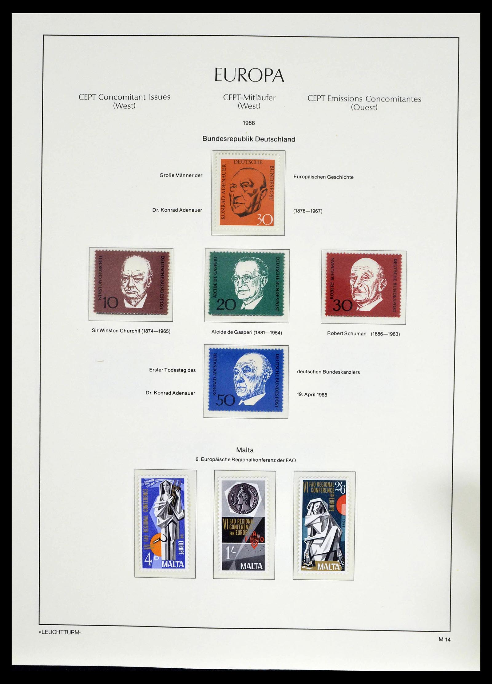 39227 0020 - Postzegelverzameling 39227 Europa CEPT voor- en meelopers 1949-1985.