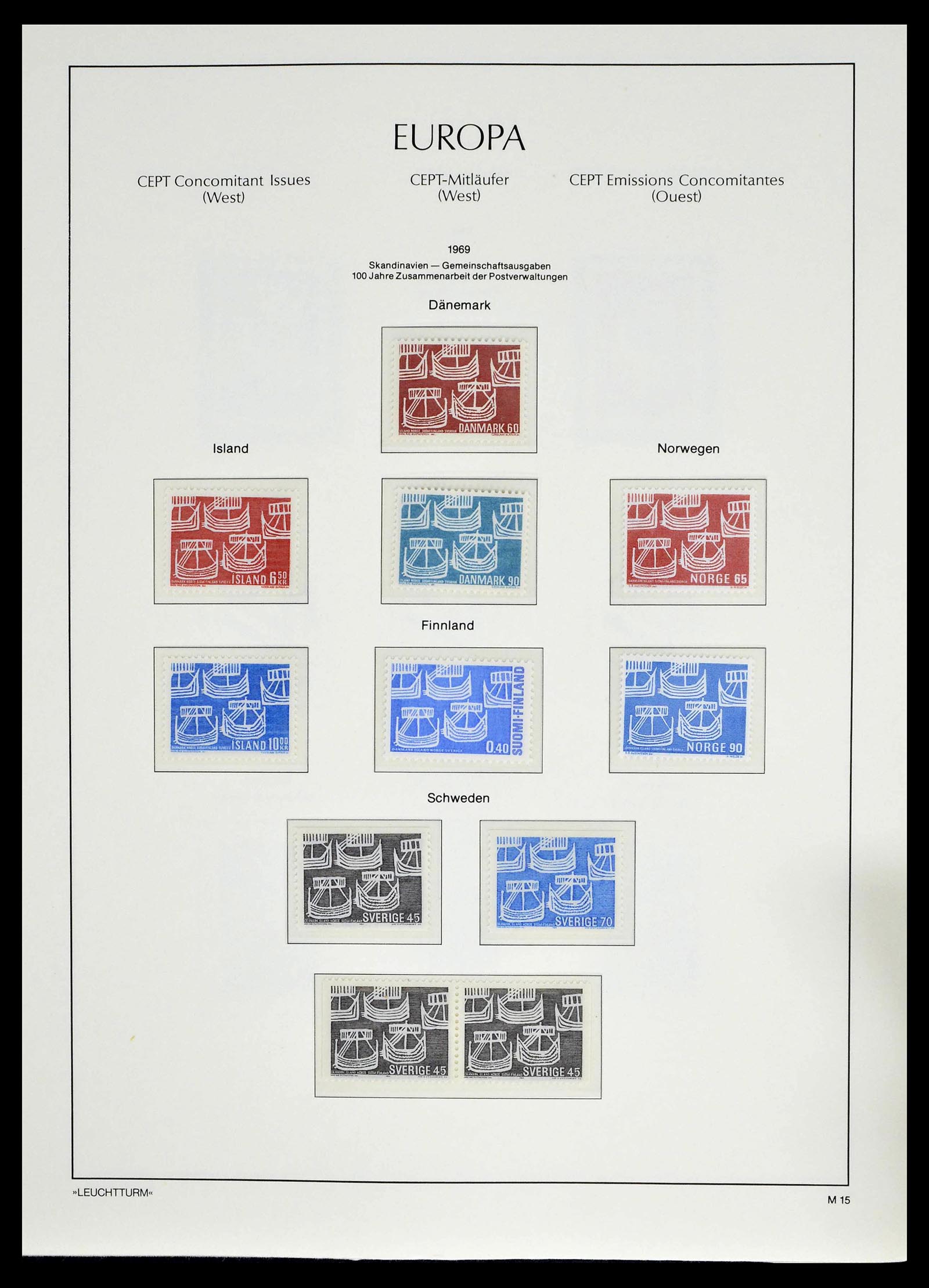 39227 0021 - Postzegelverzameling 39227 Europa CEPT voor- en meelopers 1949-1985.