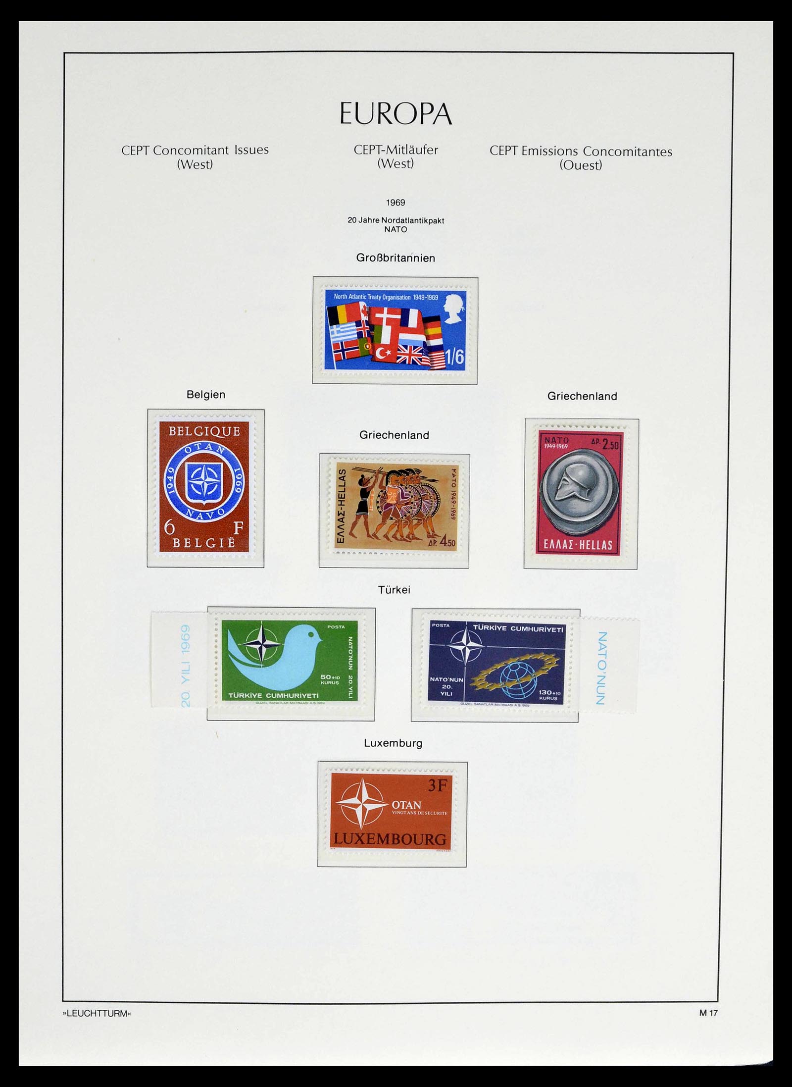 39227 0023 - Postzegelverzameling 39227 Europa CEPT voor- en meelopers 1949-1985.
