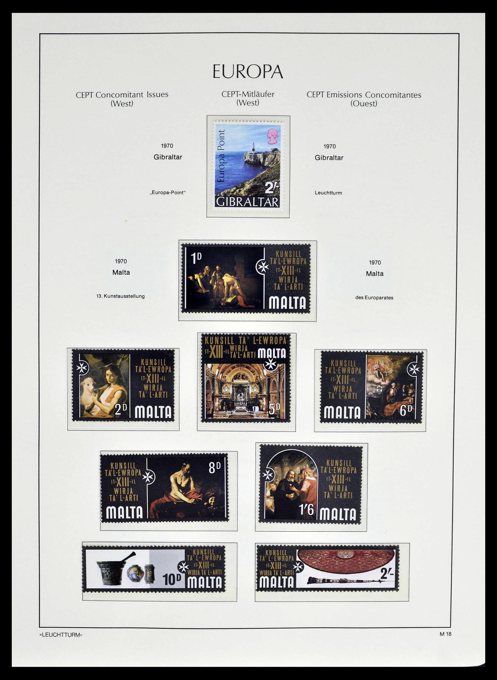 39227 0024 - Postzegelverzameling 39227 Europa CEPT voor- en meelopers 1949-1985.