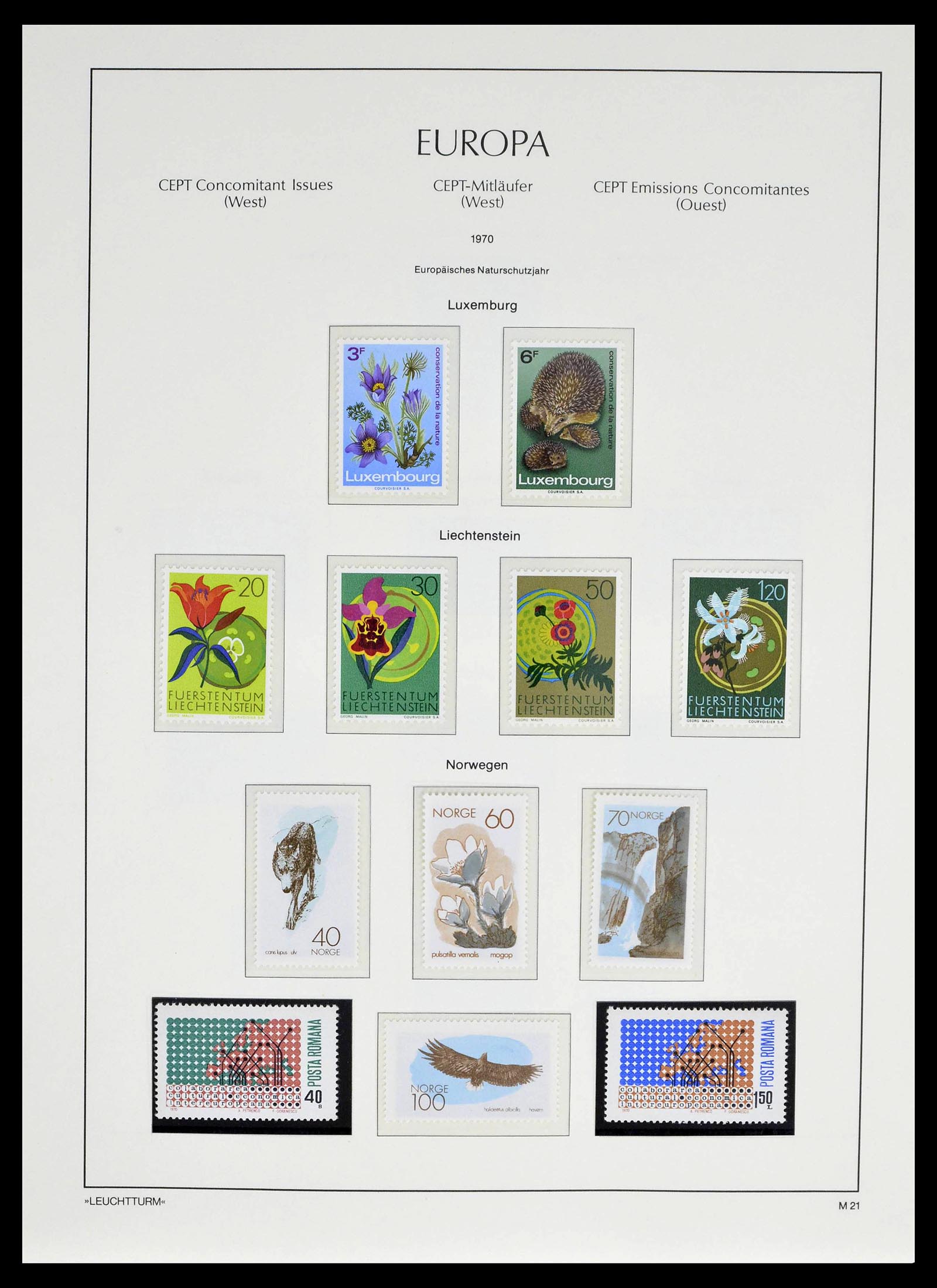 39227 0027 - Postzegelverzameling 39227 Europa CEPT voor- en meelopers 1949-1985.