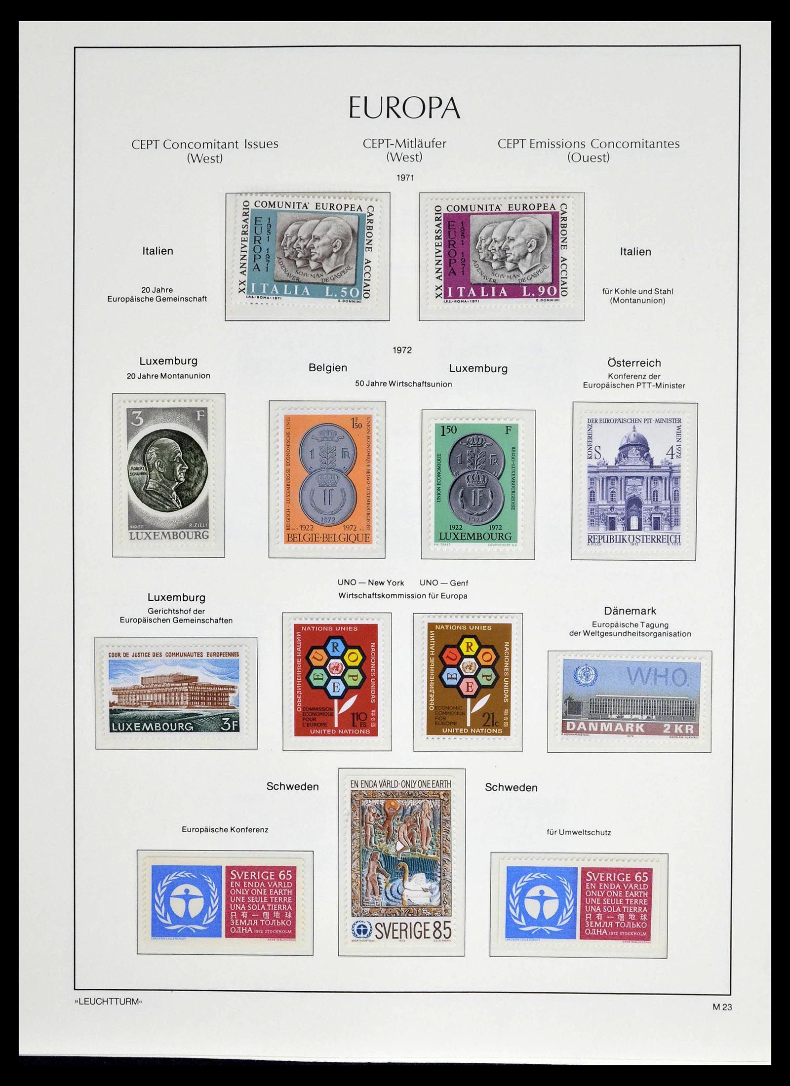 39227 0029 - Postzegelverzameling 39227 Europa CEPT voor- en meelopers 1949-1985.