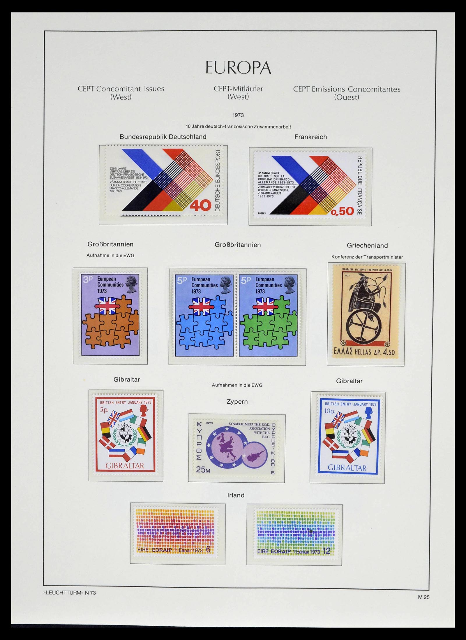 39227 0031 - Postzegelverzameling 39227 Europa CEPT voor- en meelopers 1949-1985.