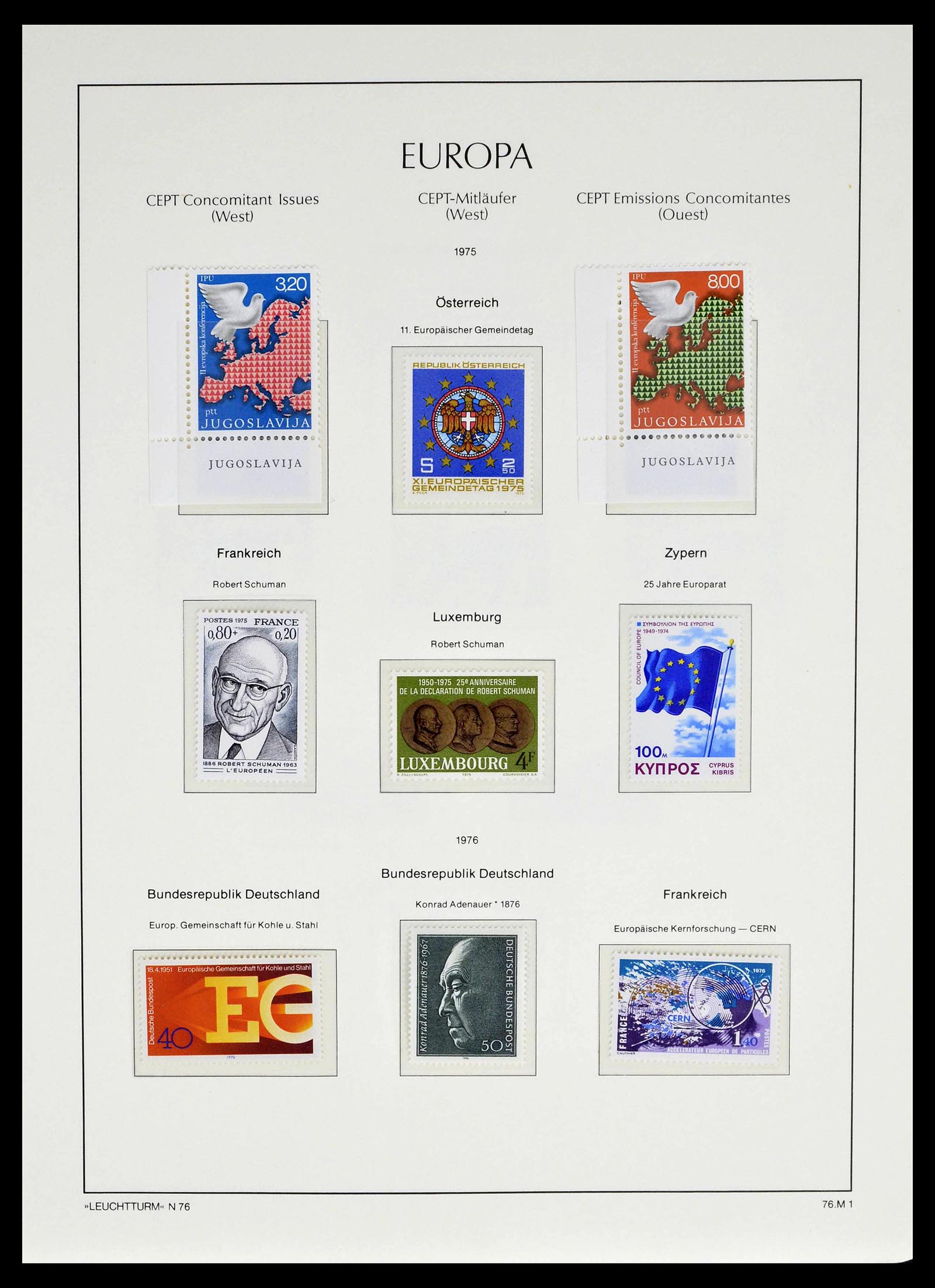 39227 0040 - Postzegelverzameling 39227 Europa CEPT voor- en meelopers 1949-1985.