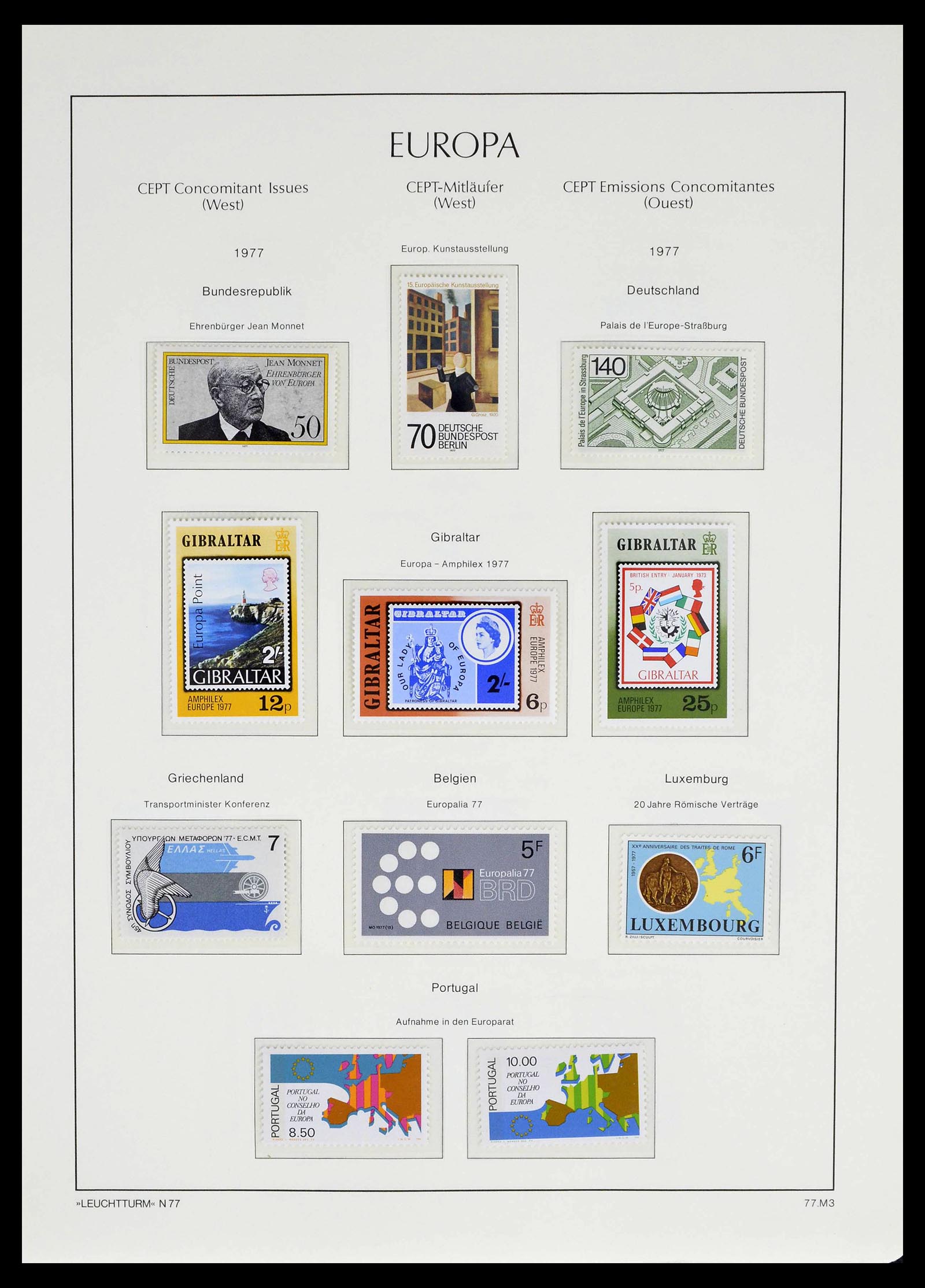 39227 0043 - Postzegelverzameling 39227 Europa CEPT voor- en meelopers 1949-1985.