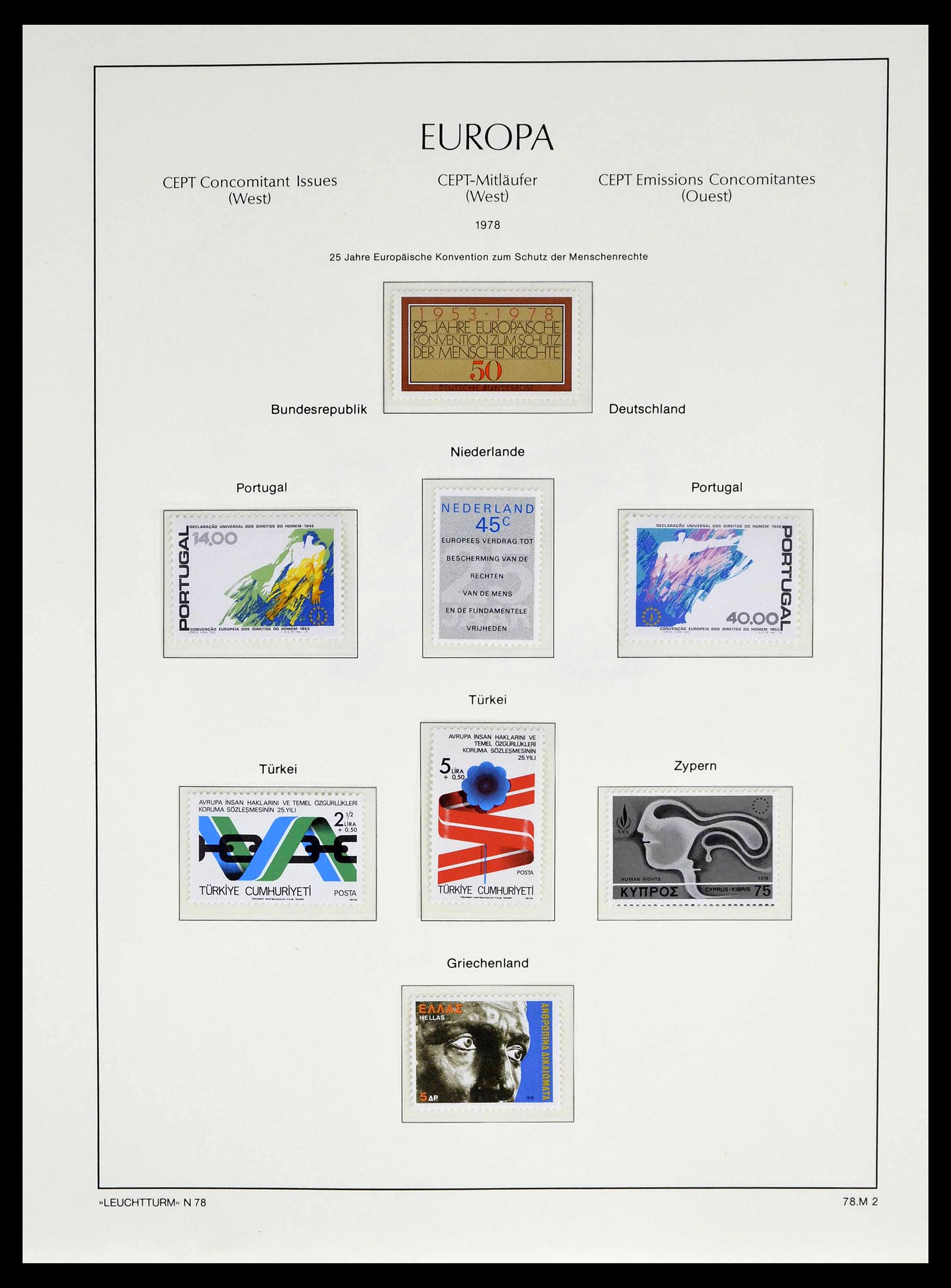 39227 0046 - Postzegelverzameling 39227 Europa CEPT voor- en meelopers 1949-1985.