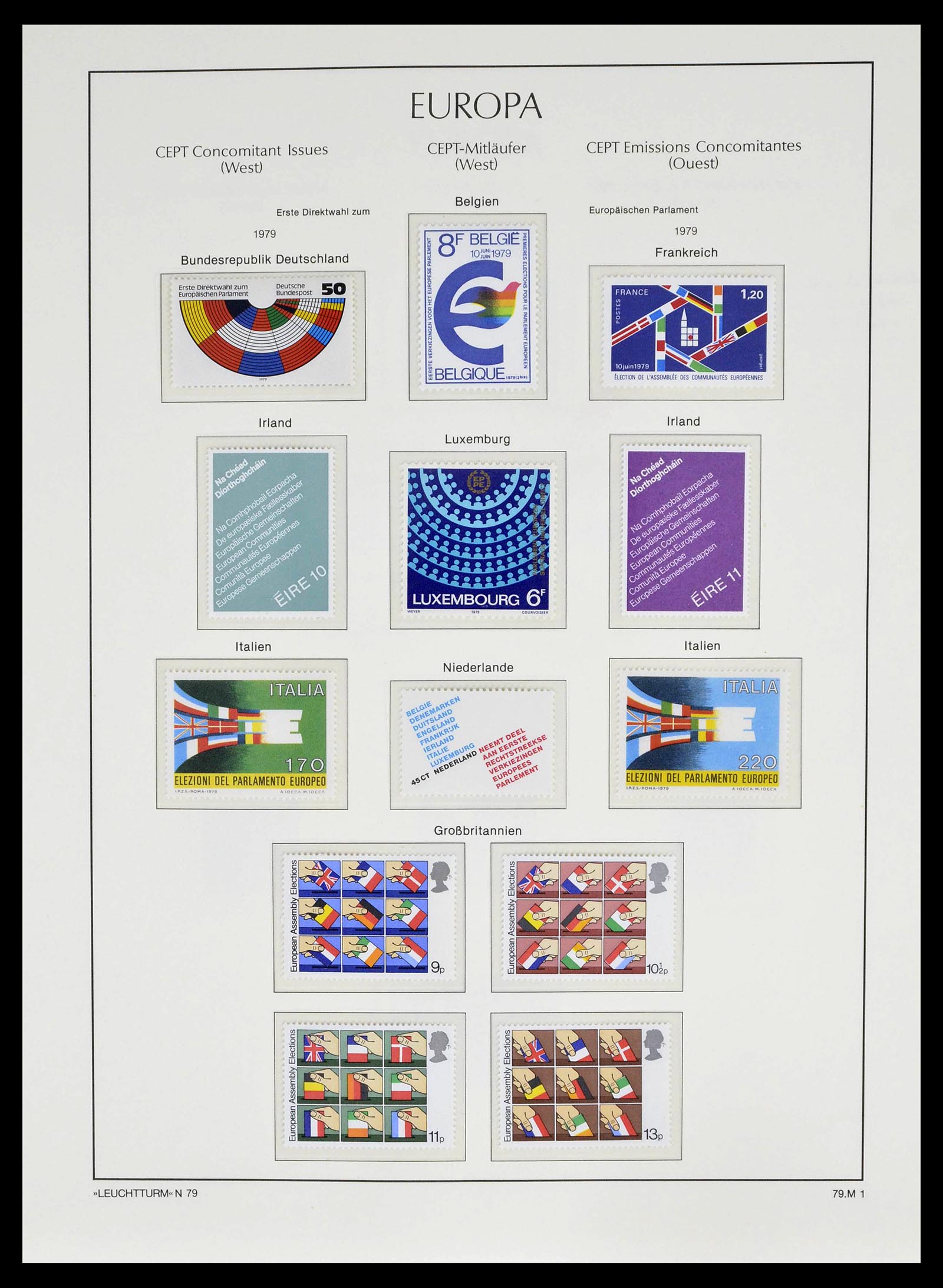 39227 0048 - Postzegelverzameling 39227 Europa CEPT voor- en meelopers 1949-1985.