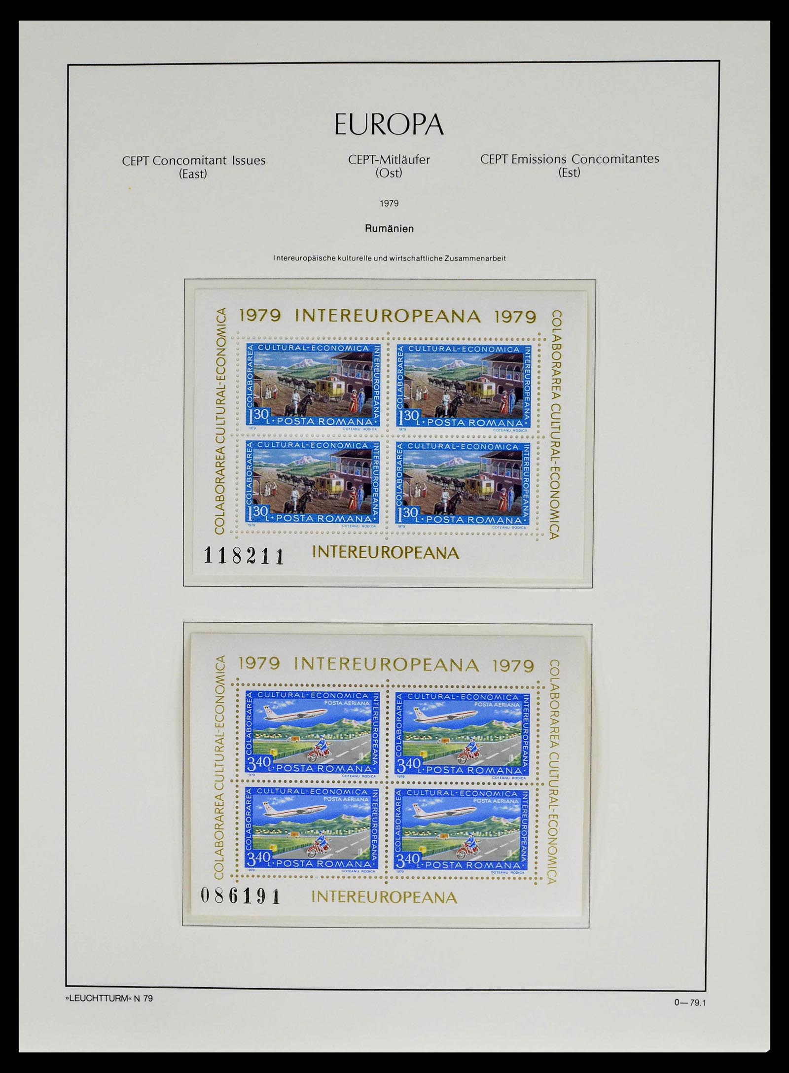 39227 0054 - Postzegelverzameling 39227 Europa CEPT voor- en meelopers 1949-1985.