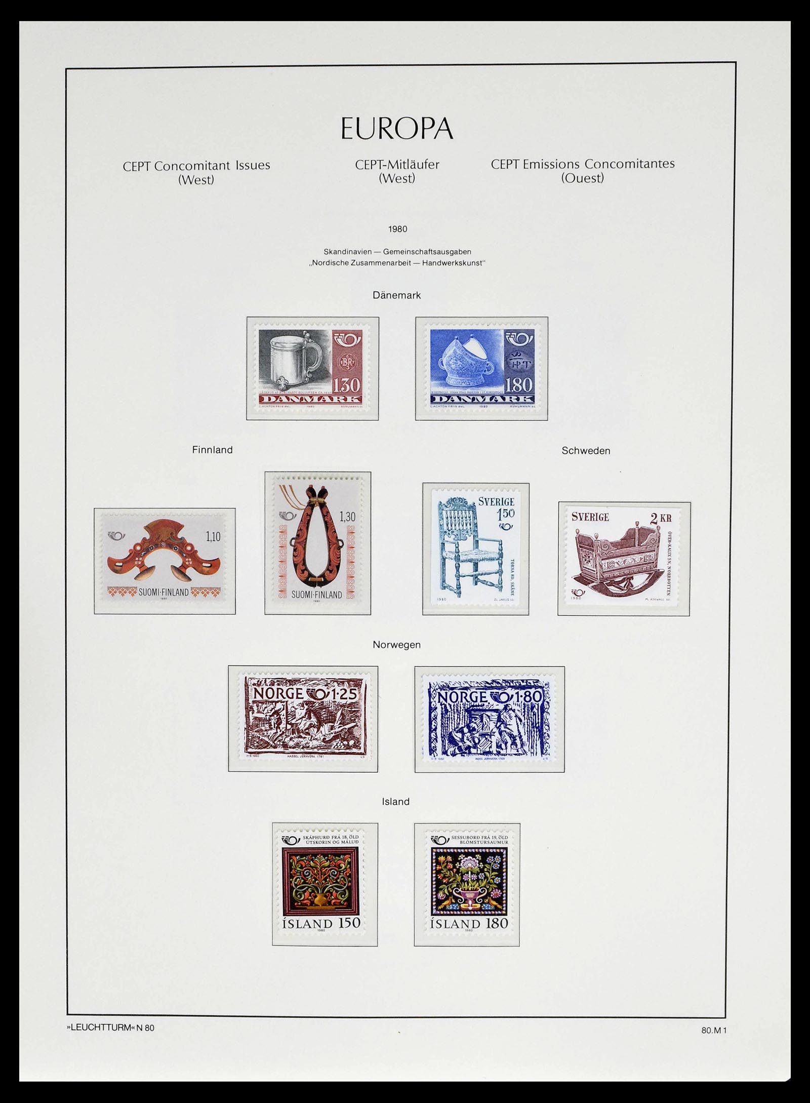 39227 0056 - Postzegelverzameling 39227 Europa CEPT voor- en meelopers 1949-1985.