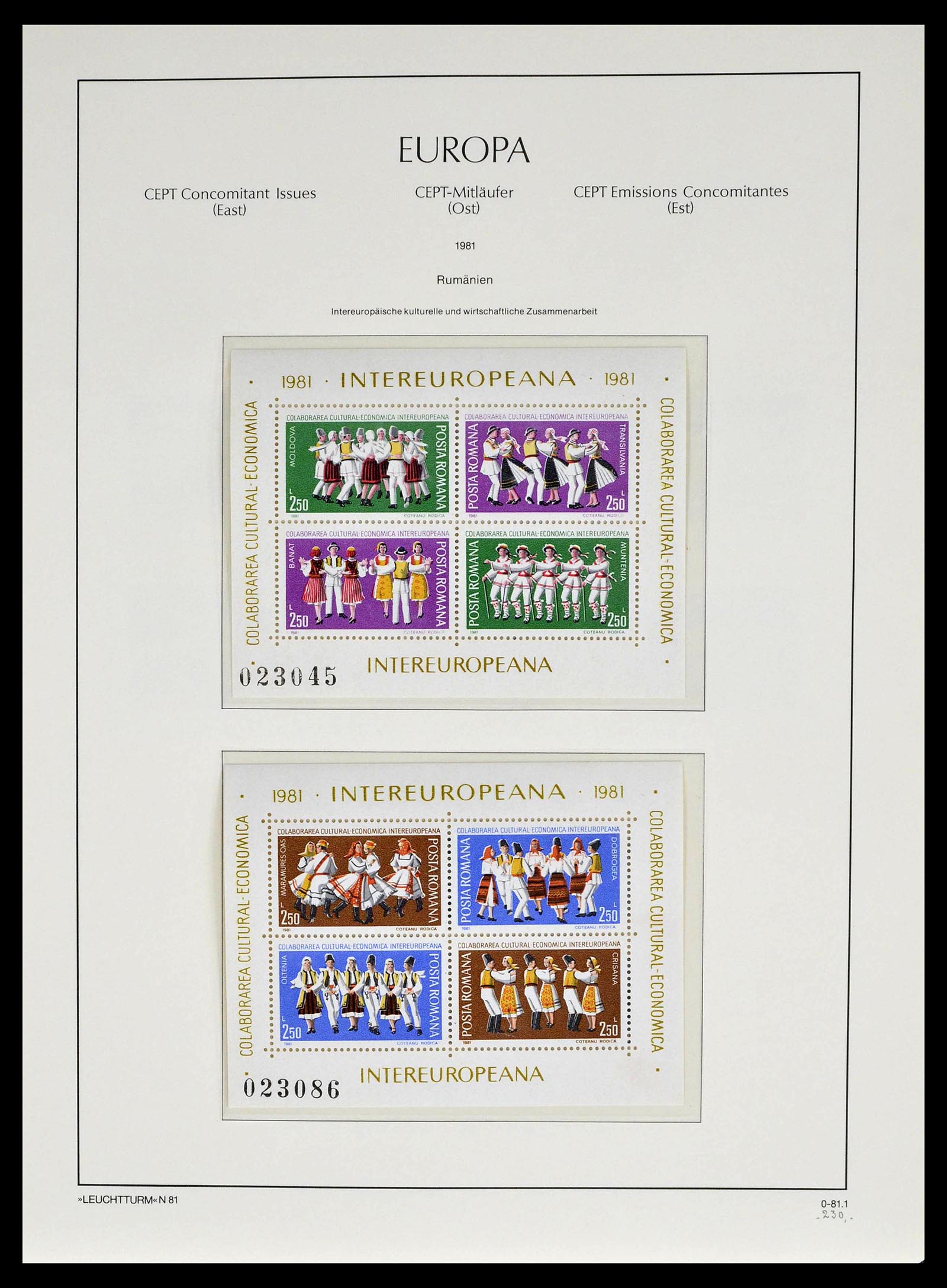 39227 0059 - Postzegelverzameling 39227 Europa CEPT voor- en meelopers 1949-1985.