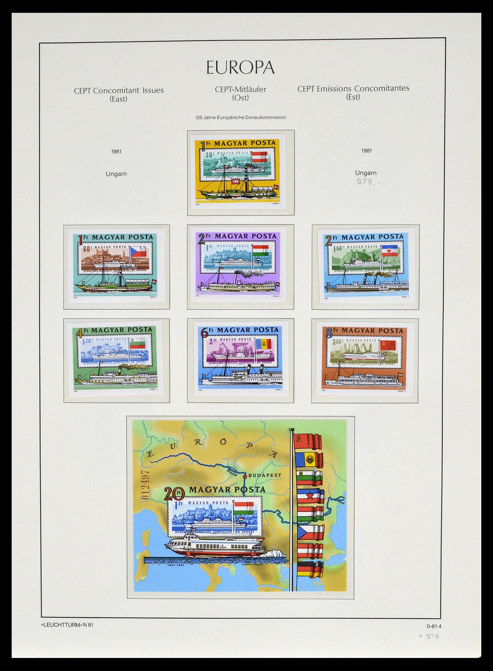 39227 0062 - Postzegelverzameling 39227 Europa CEPT voor- en meelopers 1949-1985.