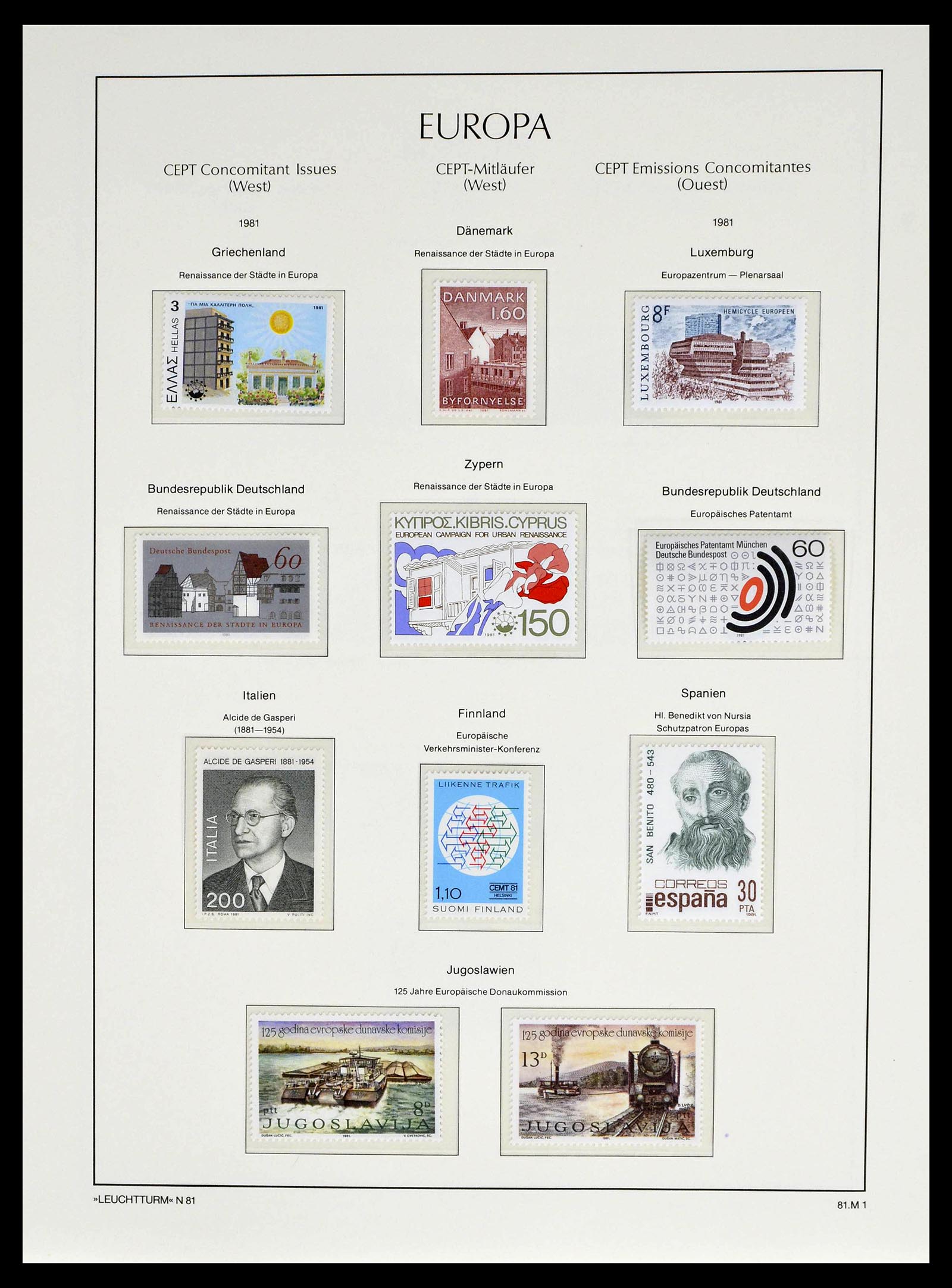 39227 0063 - Postzegelverzameling 39227 Europa CEPT voor- en meelopers 1949-1985.