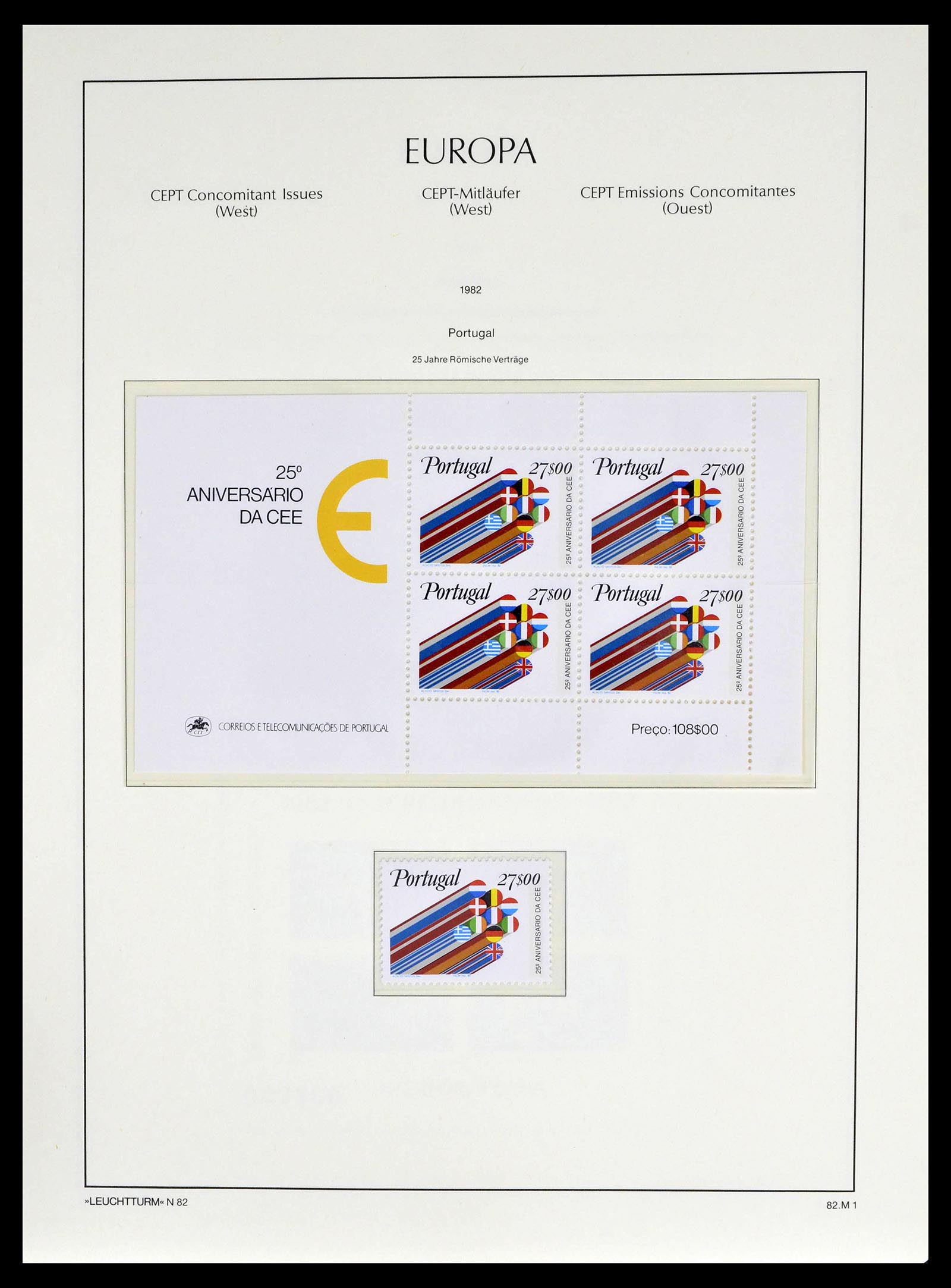 39227 0065 - Postzegelverzameling 39227 Europa CEPT voor- en meelopers 1949-1985.
