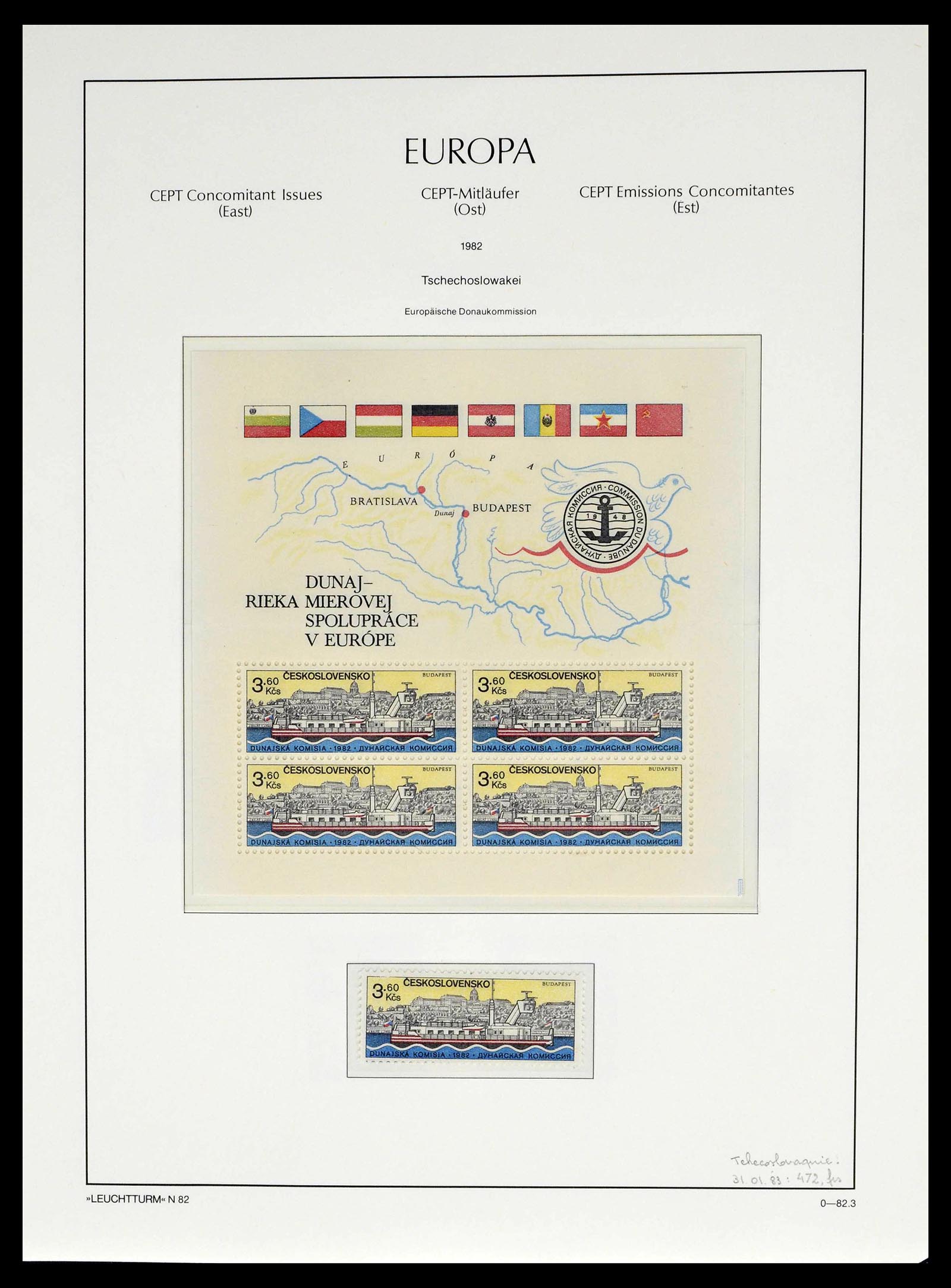39227 0068 - Postzegelverzameling 39227 Europa CEPT voor- en meelopers 1949-1985.