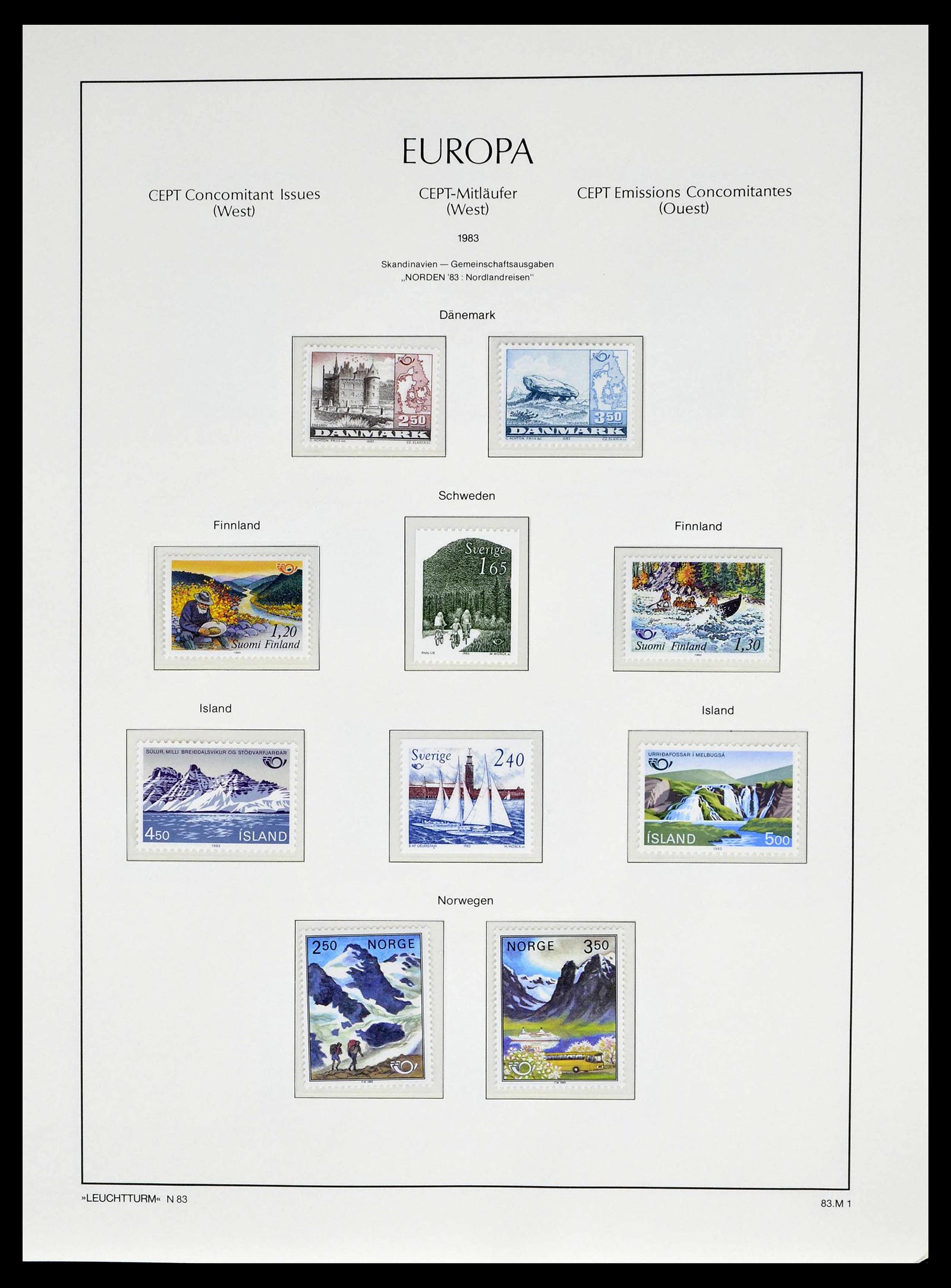 39227 0069 - Postzegelverzameling 39227 Europa CEPT voor- en meelopers 1949-1985.