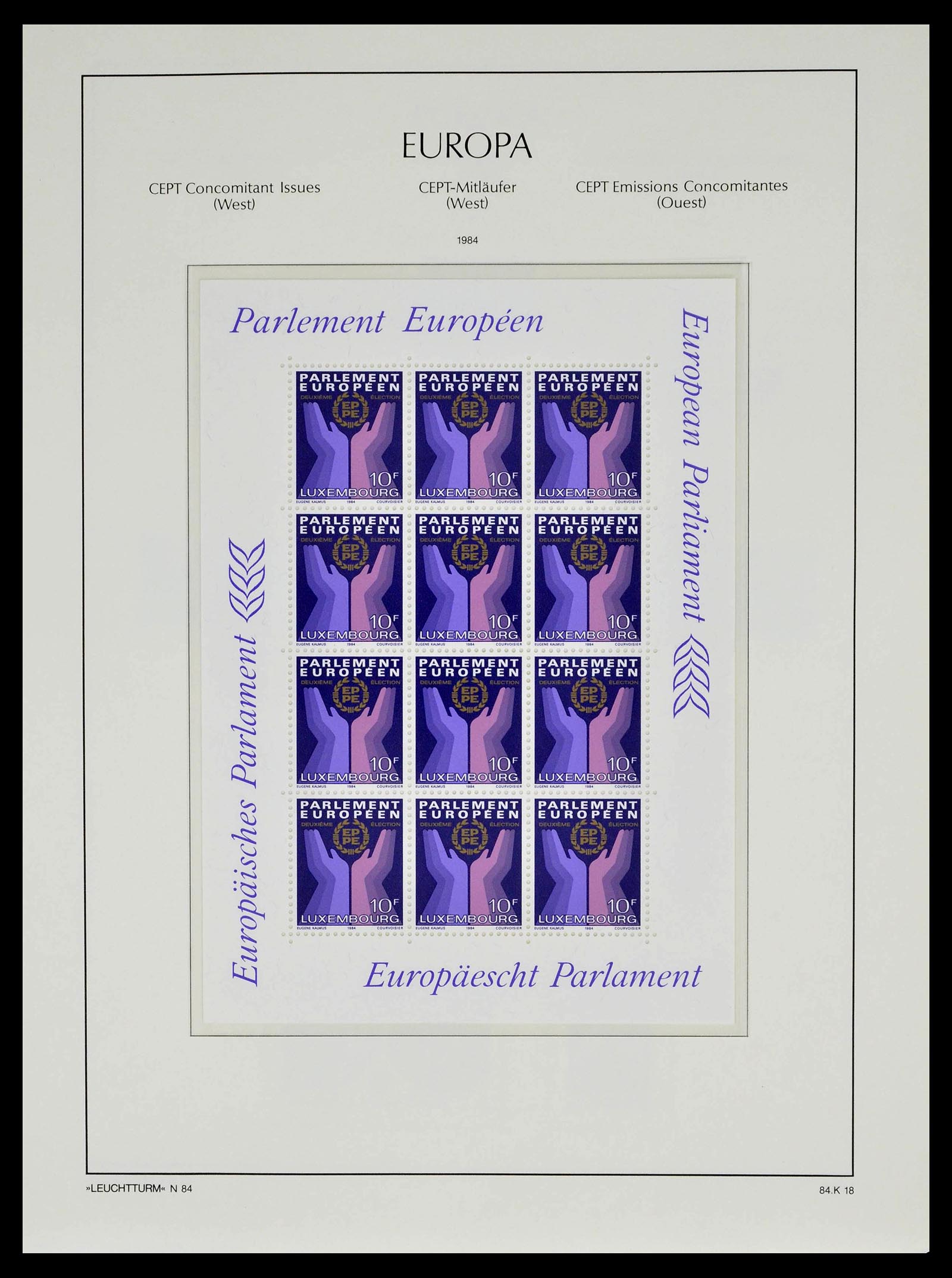 39227 0076 - Postzegelverzameling 39227 Europa CEPT voor- en meelopers 1949-1985.