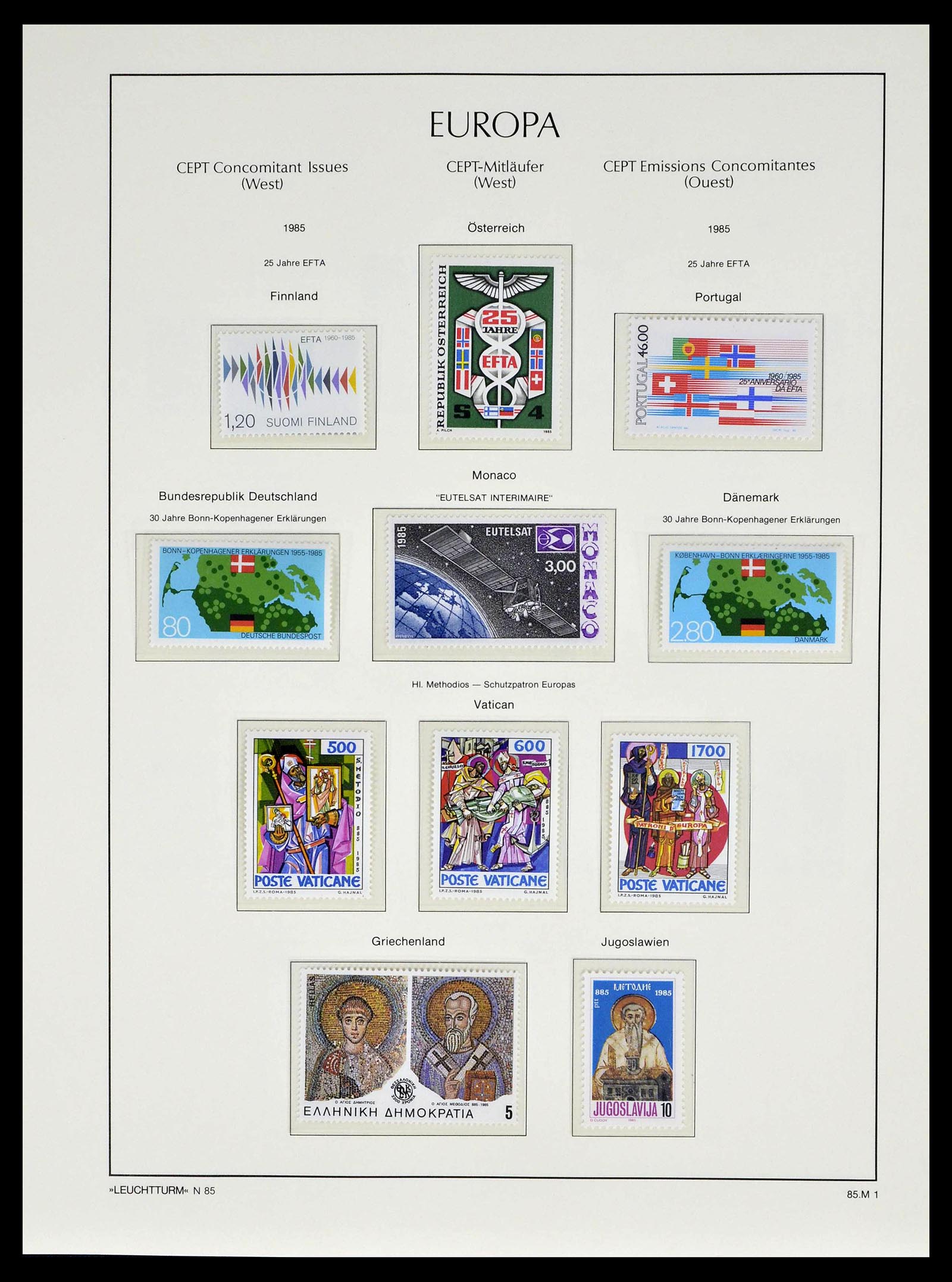 39227 0077 - Postzegelverzameling 39227 Europa CEPT voor- en meelopers 1949-1985.
