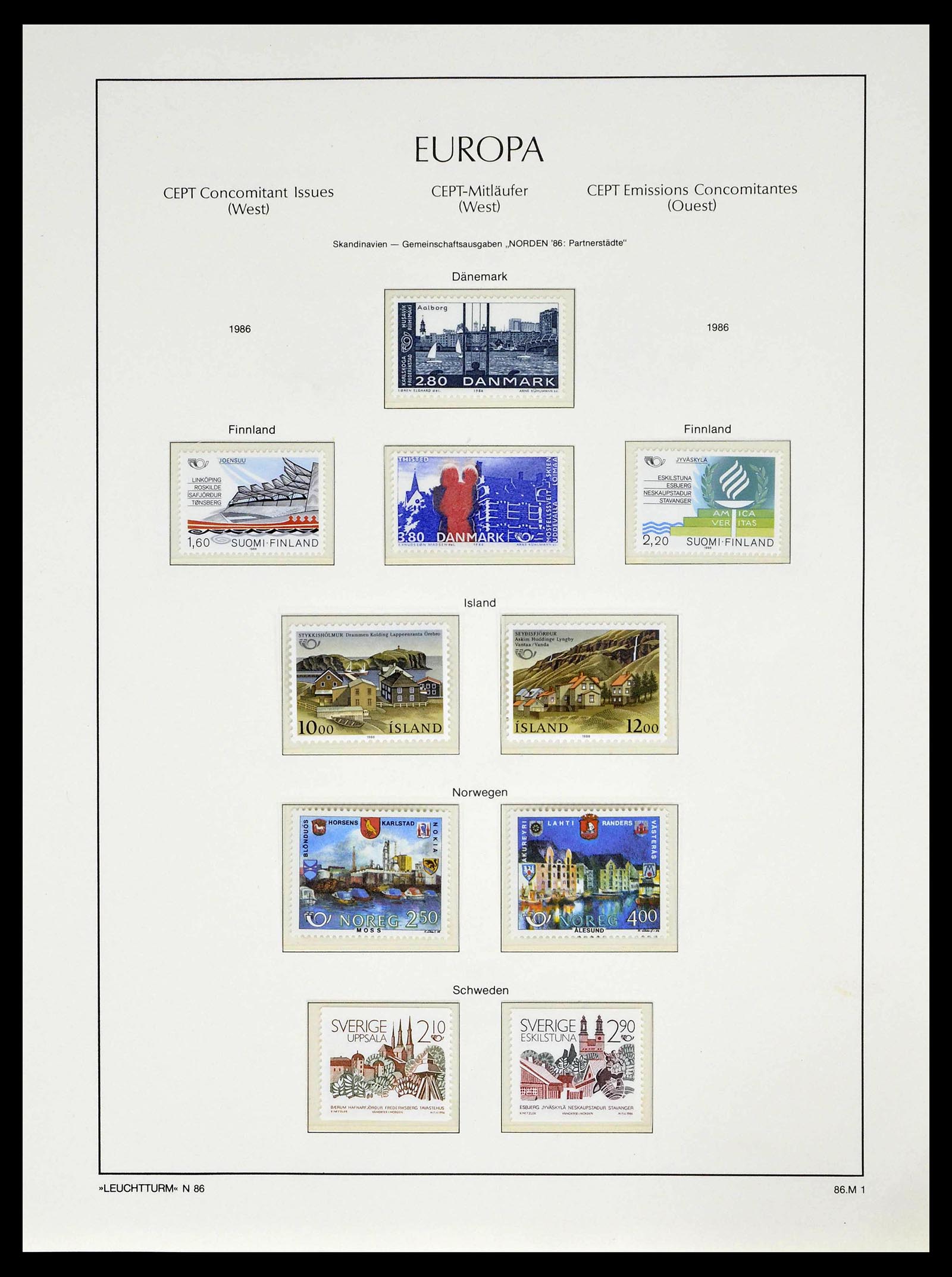 39227 0079 - Postzegelverzameling 39227 Europa CEPT voor- en meelopers 1949-1985.