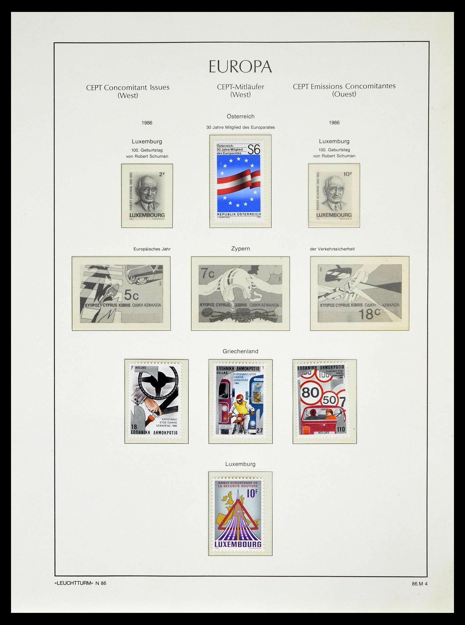 39227 0082 - Postzegelverzameling 39227 Europa CEPT voor- en meelopers 1949-1985.