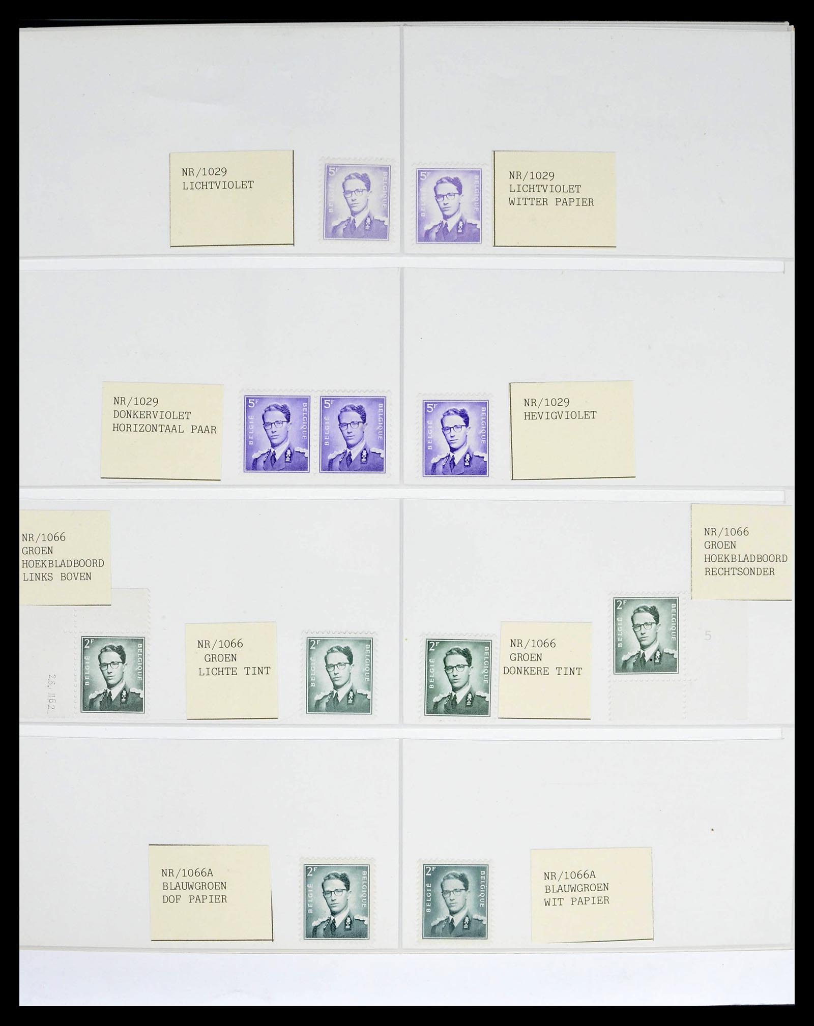 39229 0007 - Postzegelverzameling 39229 België Boudewijn met bril 1952-1975.