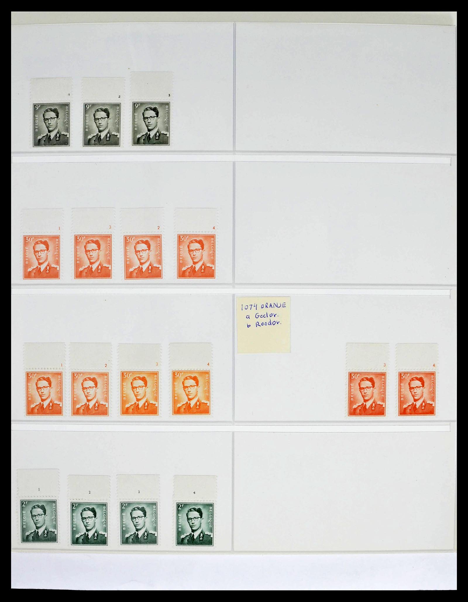 39229 0015 - Postzegelverzameling 39229 België Boudewijn met bril 1952-1975.