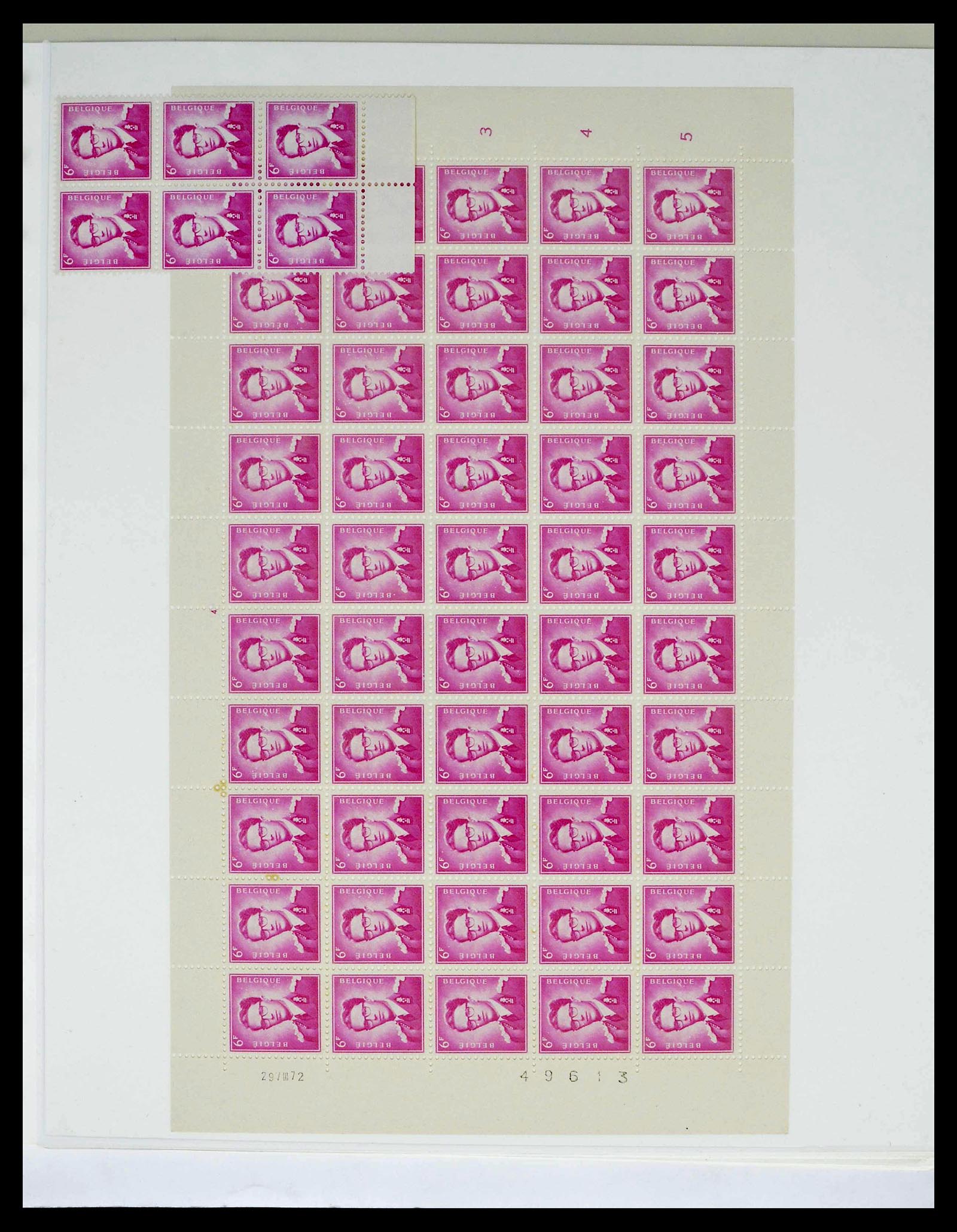 39229 0039 - Stamp collection 39229 Belgium Boudewijn with glasses 1952-1975.