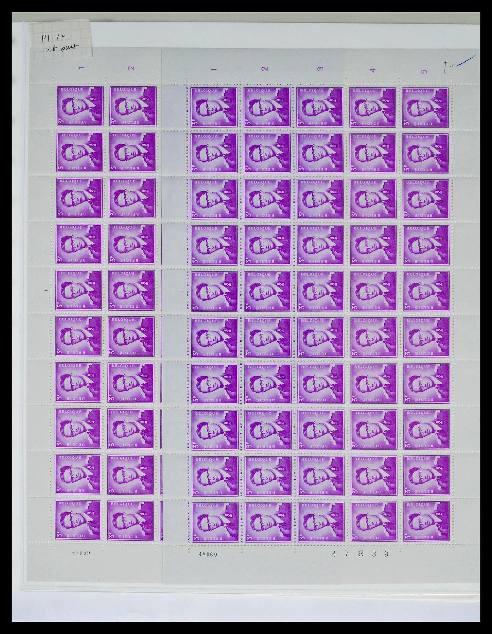 39229 0041 - Postzegelverzameling 39229 België Boudewijn met bril 1952-1975.